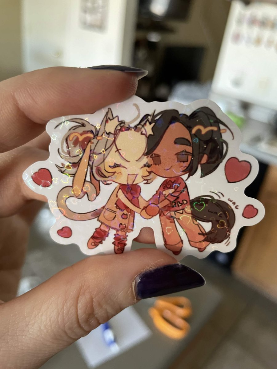 FQMerch's tweet photo. Next up, here's a production update of the cutieful nanyao sticker Moon (@/barawrah on tumblr) has designed! 🧡 https://t.co/iBi0u33tor