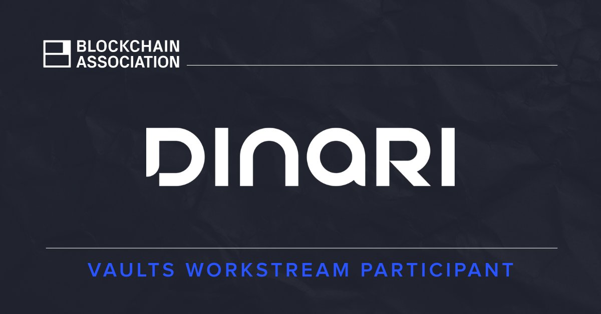 DinariGlobal's tweet photo. Proud to be part of @BlockchainAssn's Vaults Workstream.

Vaults are an evolving part of onchain finance, and policy should reflect how the technology actually works.

We look forward to working with the SEC and industry peers to support responsible onchain innovation in the US. https://t.co/907XhoKef1