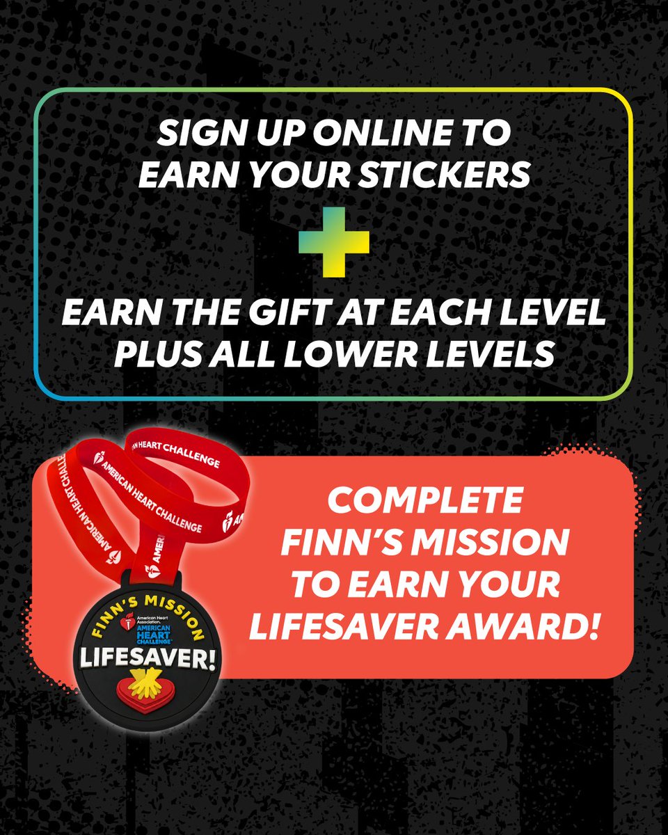 KidsHeartChall's tweet photo. 🏆 When students join the American Heart Challenge, they can earn fun rewards along the way, from stickers and a stress ball to a beanie, phone wallet and more. Plus, each level unlocks that level's gift and all previous rewards. 

Start now at https://t.co/2WKTMCWbEf. https://t.co/MKabZlpp9F
