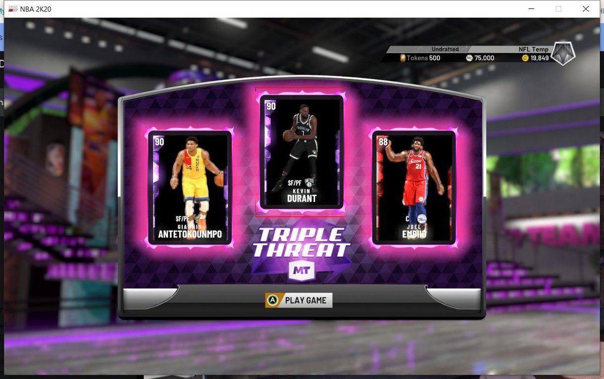 lorrtemp's tweet photo. NBA 2k20 Triple Threat soon #nba2k #myteam https://t.co/vkYocBYYqJ
