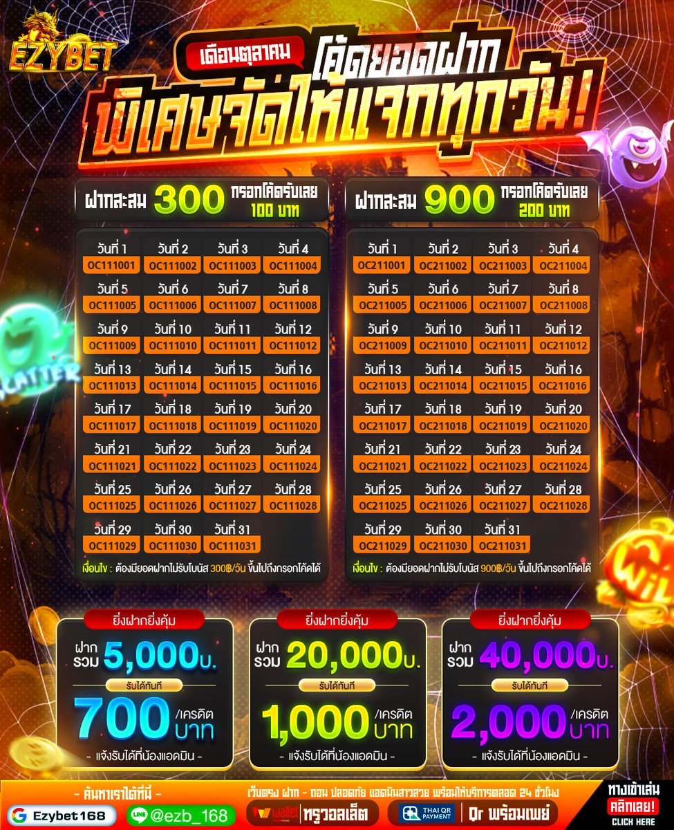 slot_ezybet168_'s tweet photo. 📆 โค้ดยอดฝากสุดคุ้ม! 📆
เดือนตุลาคม แจกหนักสุดๆ

💰 คืนยอดเสีย 10%
🤝 แนะนำเพื่อน สูงสุด 60%

ถ้าฝากครบแล้วสามารถกรอกโค้ดรับได้เลย
ทางเข้า💰 : https://t.co/Alzc3DUl88
#ezybet168 #สล็อตเว็บตรง https://t.co/d61sLRZxH2