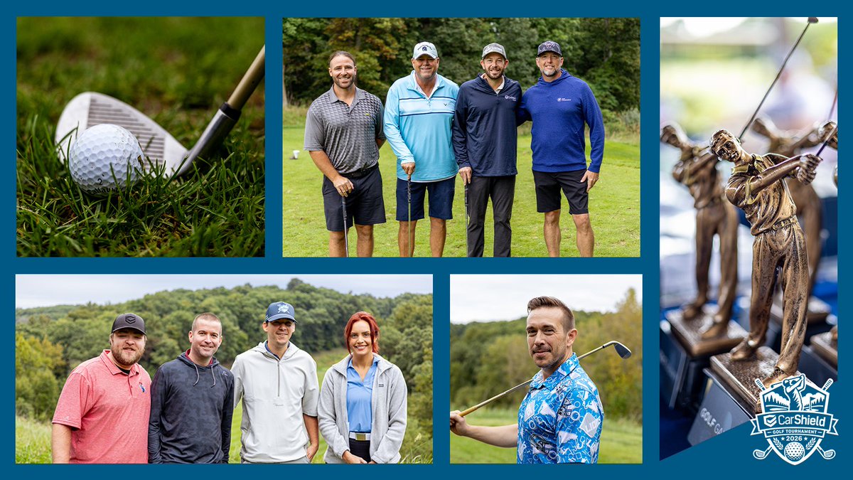 CarShield's tweet photo. Our team had a blast at the 2026 CarShield Golf Tournament! It was a fantastic day out on the course with our friends from American Auto Shield, CarShield Hockey, CarShield Sportsplex, HomeSafe, Paylocity, and CTI.

A big thank you to our sponsors and to Cisco, Paylocity, CTI, and Connection for providing amazing prizes!