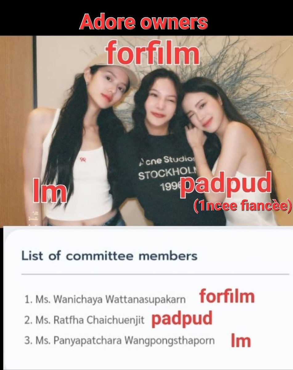 TheoryOf26571's tweet photo. Yip, Adore belongs to drunkard Forfilm. 🥴 Lm's bf Attaa's friend Wise posted that 🥴 video of Lm, they clearly dgaf about her. Buying Adore = funding their alcohol fueled parties 🥳 #ลูกหมีซอนญ่า #LMSY #LMlookmhee #sonyasarann https://t.co/VAZstBCw7B