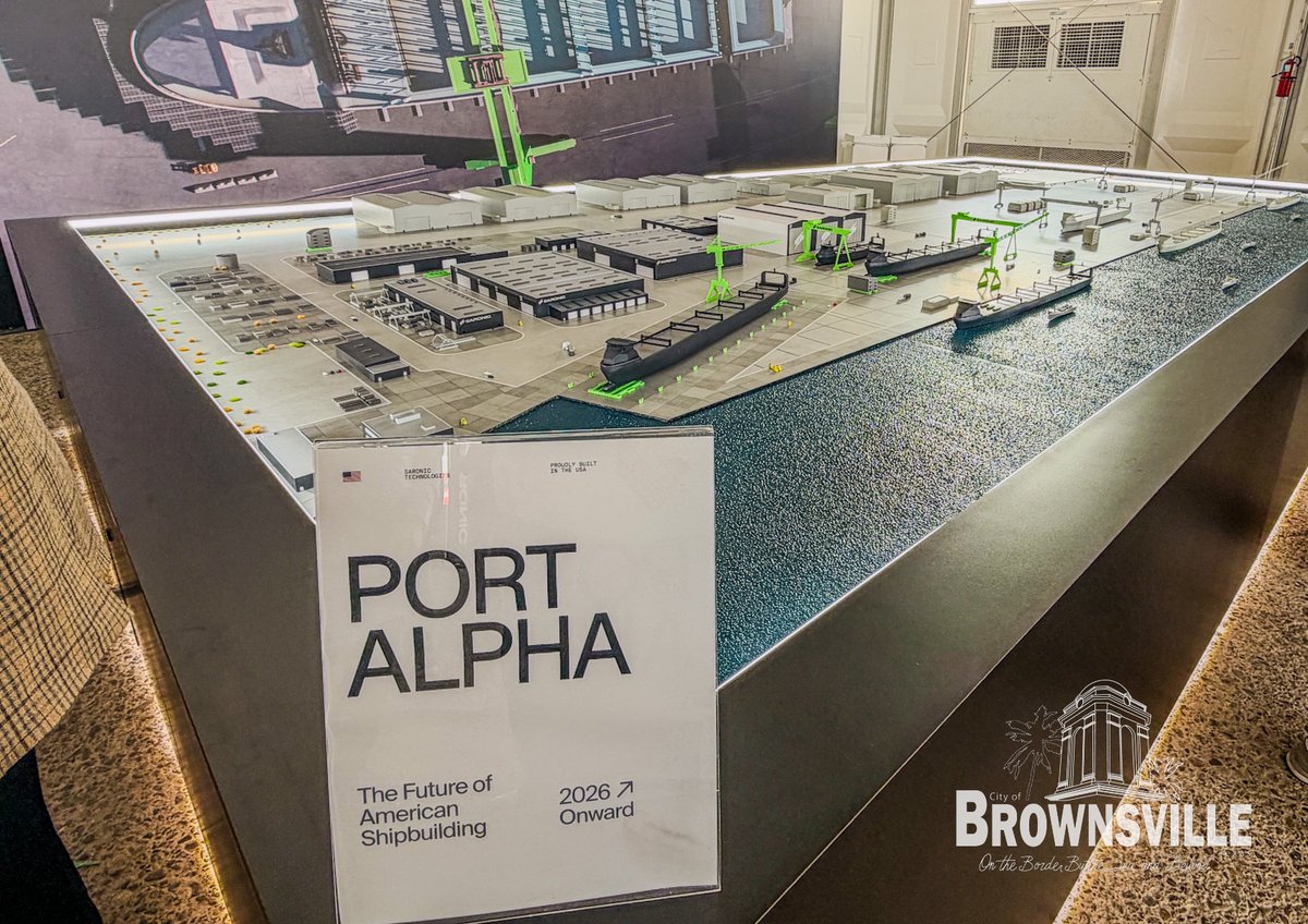 BTxRGV's tweet photo. Saronic Technologies’ Port Alpha breaks ground at the Port of Brownsville marking the start of an exciting new chapter for Brownsville, bringing together maritime manufacturing, innovation and economic opportunity.
#PortOfBrownsville #EconomicDevelopment #Innovation #OneCity https://t.co/VQ9UZ8Iils