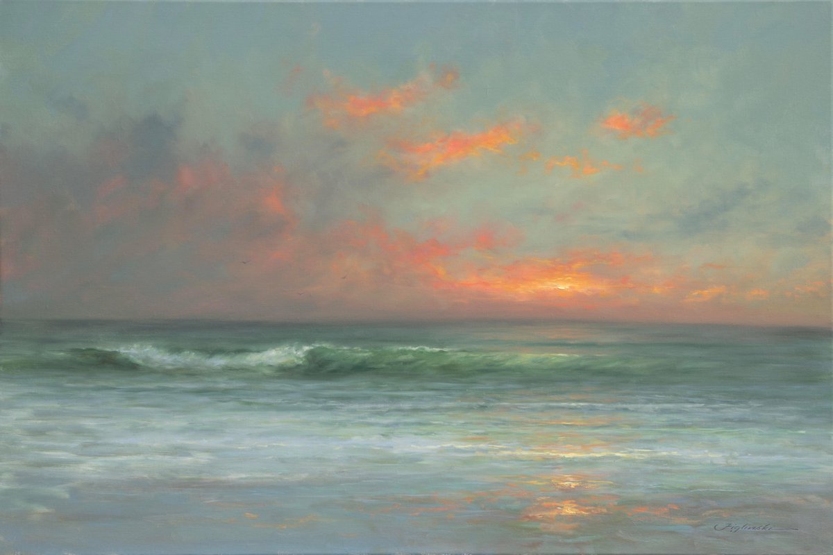 Figlinski's tweet photo. I’m a Florida landscape painter working exclusively in oil. For more than 40 years, I’ve painted the light, water and atmosphere of the Florida coast.
My seascapes are less about exact places and more about capturing a feeling—the glow of morning, changing skies, rolling surf, gathering storms and the last light of evening.
Here I share paintings, works in progress, coastal studies, photographs and life as a Florida artist.
Florida artist • Oil painting • Landscape painter • Seascapes
 https://t.co/VfJAZ34r1I