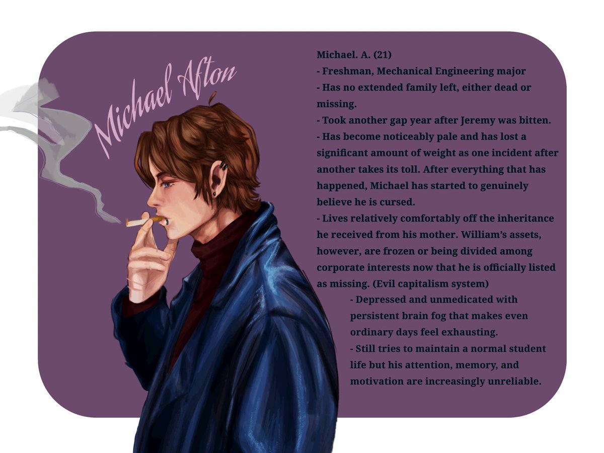 GoldenFesh's tweet photo. JereMike content but they just stare awkwardly at each other with unresolved feelings.
___
𝙵𝙽𝙰𝙵 𝙰𝚄: 𝚃𝚒𝚖𝚎 𝚒𝚗 𝚊 𝚋𝚘𝚝𝚝𝚕𝚎

#fnaf #michaelafton #jeremyfritzgerald #thebiteof87 https://t.co/akNuoSmXaF