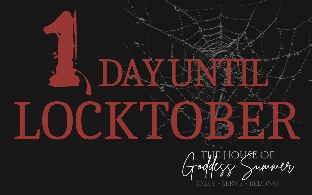 Goddess_Summer_'s tweet photo. Stop fantasizing…it’s time for the lock to click shut for Locktober. 31 days. Zero orgasms. https://t.co/aSOLz7XPDO