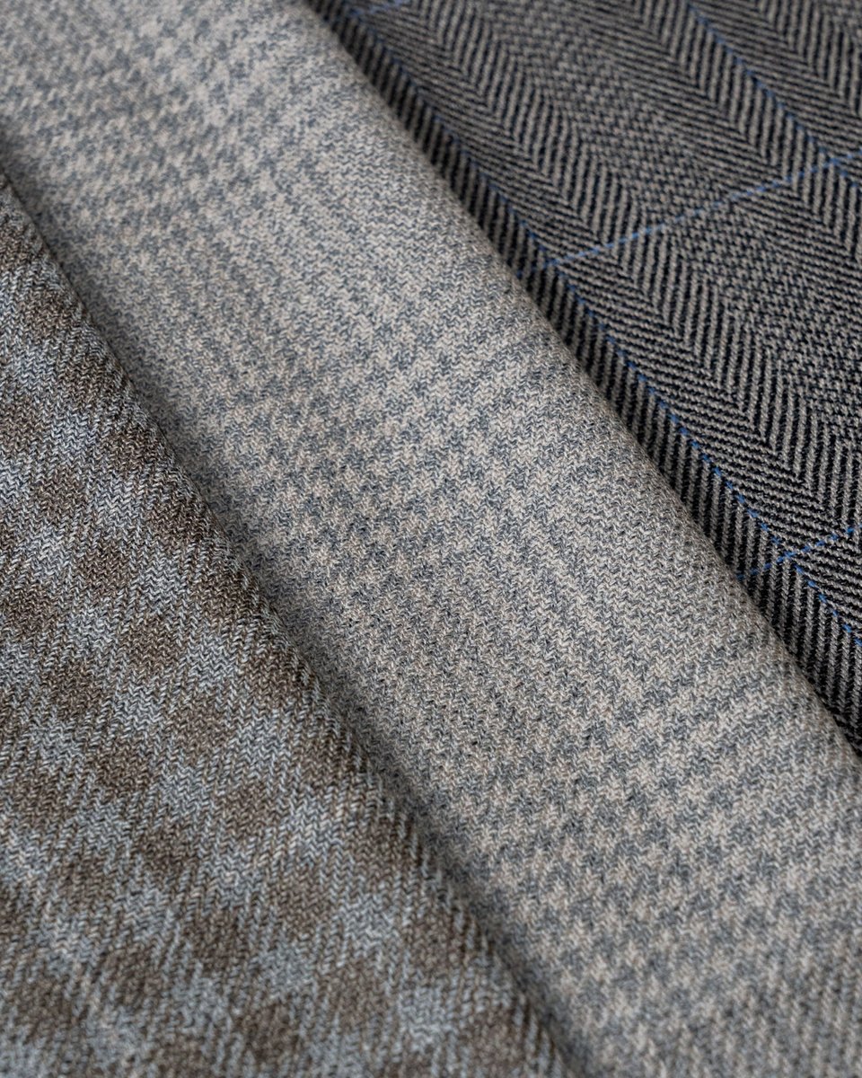 dieworkwear's tweet photo. Harris Tweed is a protected name, regulated by the Harris Tweed Authority, which requires the cloth to be handwoven in the Outer Hebrides from pure virgin wool that has been dyed and spun there. It's the most well-known tweed and perhaps the one most people will encounter, as it's abundant in thrift shops. The material has a lovely heritage, but if I'm being honest, it's also my least favorite tweed because it's very itchy and scratchy, owing in part to the coarse wool used to make it. 

There are other tweeds are named after regions, such as Donegal (though no governing body regulates it, so it's more likely to be abused). Technically speaking, Donegal tweed should be woven in County Donegal, Ireland, although it's not uncommon to see people use the term to refer to any tweed with flecks of color, regardless of where it's produced. 

However, some tweeds are woven from different types and grades of wool. Lovat Mill mostly uses Shetland wool, which is much softer than Harris Tweed and has an appreciable loft (slide one). That sponginess can also affect tailoring, as it slightly changes the silhouette.

In slide two, we see Fox Brothers tweed, which is softer still. Some of these are so soft, you can almost mistake them for woolen flannel, for which the company is best known. 

In the third slide, we see Holland & Sherry's Sherry tweed, which is the softest tweed I've come across. These are made from lambswool and feel more like sweaters.

In the fourth and final slide, we see some "tweeds" woven by the Italian mill Vitale Barberis Canonico. These rely more heavily on worsted yarns than the woolens shown in the previous slides. To me, their modern coloring and worsted nature make them barely tweeds, although the fabrics are packaged and marketed under the name "Tweedly."

Point being: if you've ever felt tweed and didn't like the feel, consider that maybe you just felt one type, likely Harris. It's among the coarsest and scratchiest of the tweeds. But much like tomatoes, which come in different varieties that differ in shape and sweetness, so too does tweed.