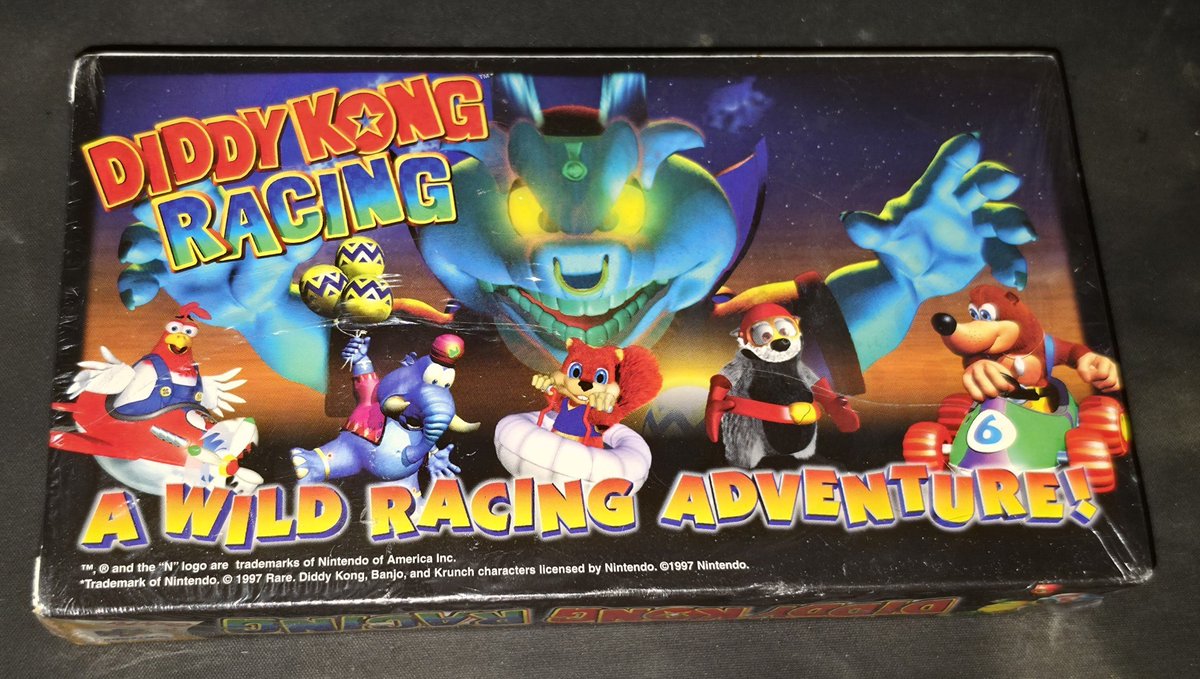 eastretrogamer's tweet photo. Diddy Kong Racing promotional VHS sealed. Really awesome gift from Tim Bell very grateful. 🤯
 
#retro #retrogame #retrogames #retrogamer #retrogamers #retrogaming #retrogaminglife #game #games #gamer #gamers #gaming #gaminglife #videogame #videogames #videogamer #nintendo #nes #snes #virtualboy #n64 #gamecube #wii #wiiu #switch #complete #diddykongracing #diddykong #promo #sealed