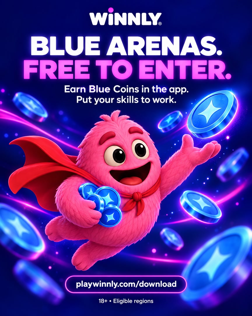 winnly_app's tweet photo. Your first arena can be free. 💙 Earn Blue Coins in Winnly and use them to enter Blue Arenas. Everyone gets the same seeded challenge.
https://t.co/SzJt2ZYrEw
18+. Eligible regions.
#Winnly #BlueArenas #SkillGaming https://t.co/J2o0L07poV