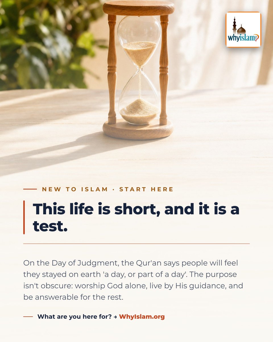 whyislam's tweet photo. This life is short, and it is a test.

What are you here for? → https://t.co/YIwasS8gq0 https://t.co/xgXuKeLeo5