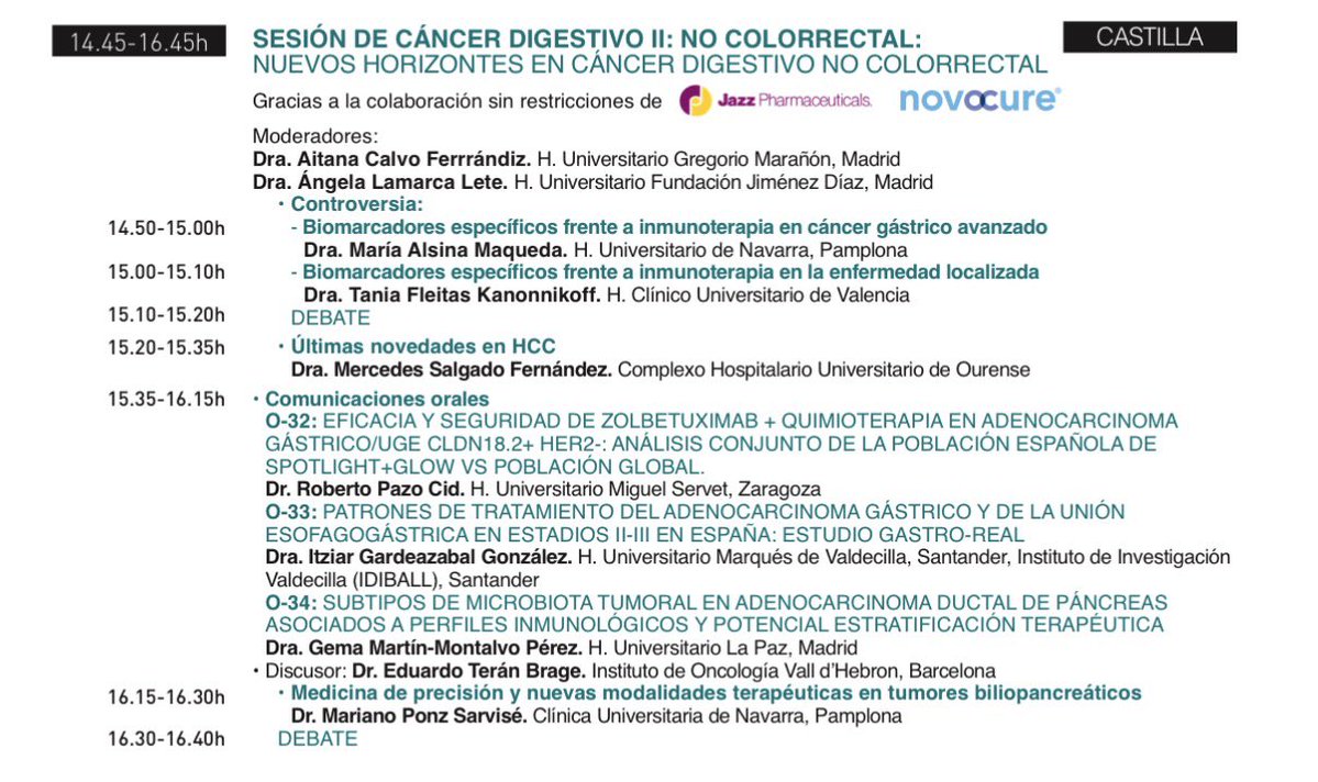 DrAngelaLamarca's tweet photo. Fanstatica mesa en tumores #digestivos #nocolorectales en #SEOM26

Un placer co-moderarla con la #DraAitanaCalvo

Miles de gracias a todos los participantes 🙌🏻

👉No trates ningún pancreas sin status de KRAS por favor 

@mponzsar @_SEOM @Hospital_FJD https://t.co/hn0N3WTjXU
