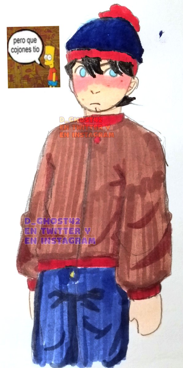 D_Ghost42's tweet photo. Otro Stan, creo que estoy logrando pasar a los personajes de SP a mรญ estilo...
#southpark #SouthparkFanart #SPFanart #SpStan #StanMarsh https://t.co/NcfsBfM5Oe