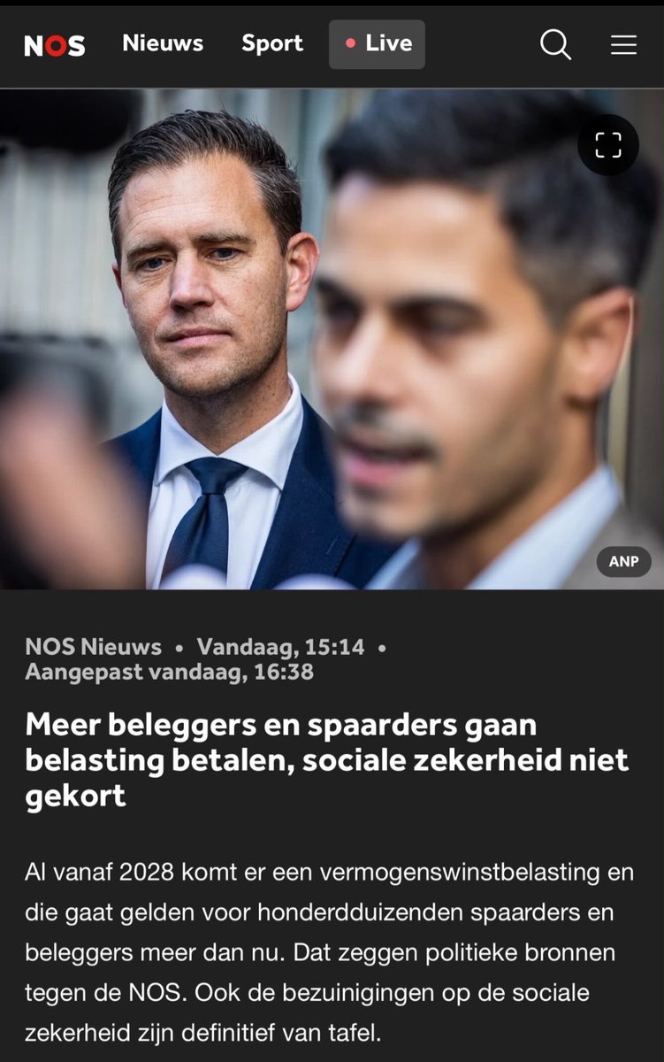 CandyGroupX's tweet photo. This is getting ridiculous. 🤦‍♂️
From 2028, hundreds of thousands of Dutch savers and investors could face higher taxes through a new capital gains tax. At the same time, cuts to social security are reportedly on the table.
So let’s get this straight: people are expected to pay more, while receiving less security in return.

You work, you save, you invest, you try to build something for yourself and the government keeps reaching deeper into your pocket.

More taxes + less social security = how exactly is this supposed to be a fair deal for ordinary people?

Absolutely ridiculous. 🤡
#Netherlands #Politics #Taxes #Taxation #SocialSecurity