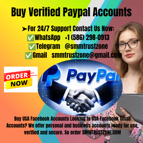 SmmTrustZone55's tweet photo. Buy Verified PayPal Accounts Online – Safe &amp; Reliable

➤For 24/7 Support Contact Us Now:
✅WhatsApp : +1 (586) 298-0913
✅Telegram : @smmtrustzone
✅Gmail : smmtrustzone@gmail.com https://t.co/mdyPn8RFci