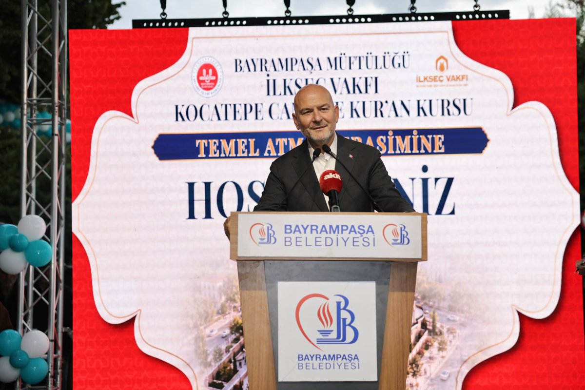 suleymansoylu's tweet photo. Bayrampaşa’mızda bugün İlkseç Vakfı Kocatepe Camii, Kur’an Kursu Külliyesi ve Aşevi’nin temelini atmak nasip oldu.

Önceki dönem Ulaştırma ve Altyapı Bakanımız Sayın Adil Karaismailoğlu, İstanbul Valimiz Sayın Davut Gül, Kaymakamımız Sayın Abdullah Çiftçi, Belediye Başkan Vekilimiz Sayın İbrahim Akın, Bayrampaşa İlçe Başkanımız Mehmet Acar ve kıymetli hocamız Ali Ulvi Uzunlar ile birlikte bu güzel eserin temelini dualarla attık.

Kur’an’ın nuruyla nice nesillerin yetişeceği, aşevinden yükselecek bereketin ihtiyaç sahibi kardeşlerimizin sofralarına ulaşacağı bu kıymetli eserin Bayrampaşa’mıza hayırlı olmasını diliyorum.

Rabbim tamamına erdirmeyi nasip etsin. Yapımında emeği ve katkısı bulunan herkesten Allah razı olsun.