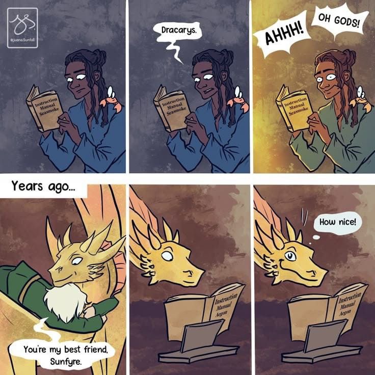 Minox327's tweet photo. Sunfyre the most genius dragon in
history https://t.co/WTwwhG2t8z