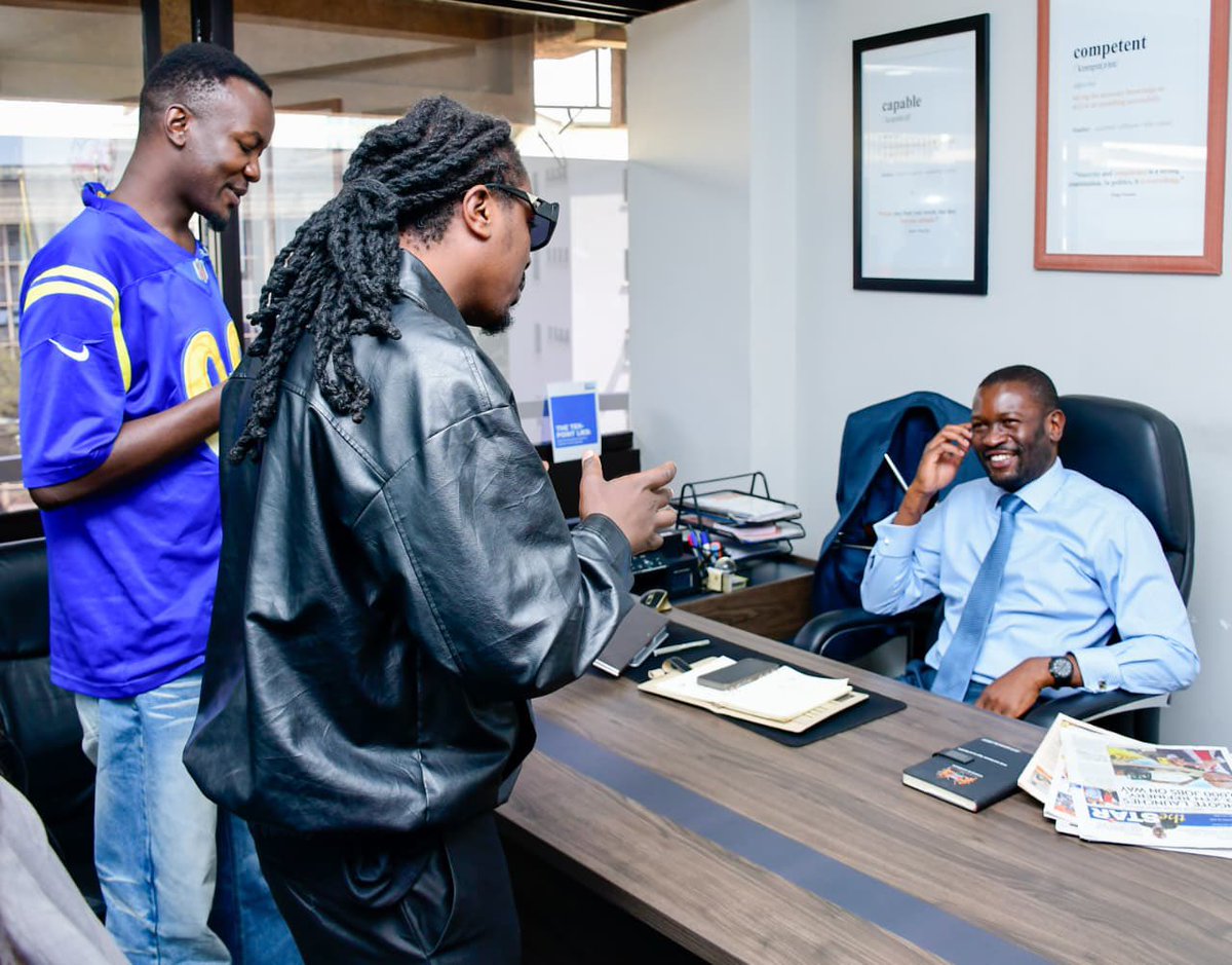 WillieOeba's tweet photo. It was great catching up with @edwinsifuna

We underscored the importance of youth participation in democracy &amp; the power of art in creating social impact.

The best days are ahead of us &amp; not behind. https://t.co/Y9S5S8gt0Y