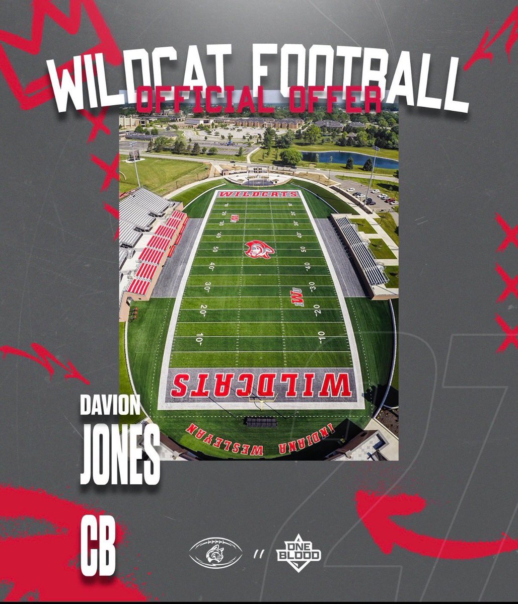davion_jones2's tweet photo. Blessed to receive an offer from @IndWesleyan_FB after a great conversation with @Coach_WireIWU!!

@coach_mal @CoachKelich @IndianaPreps @PrepRedzoneIN 
@KyleNeddenriep https://t.co/HrmuCs6Sr9