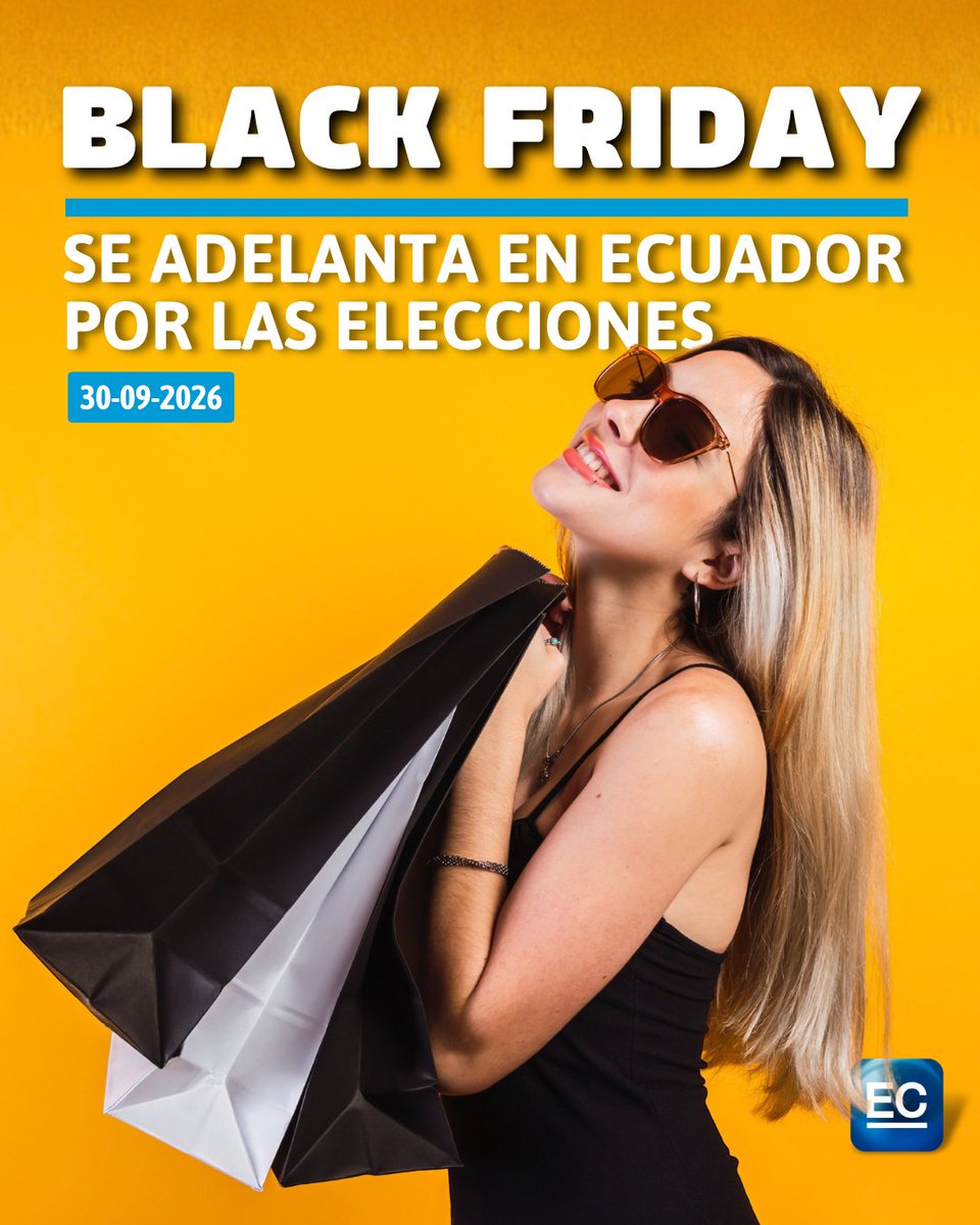 elcomerciocom's tweet photo. ⟫ https://t.co/i853MlADP8 | 🛒 La Cámara de Comercio de Guayaquil dio a conocer la nueva fecha del Black Friday en Ecuador https://t.co/xEqIRdhRuO