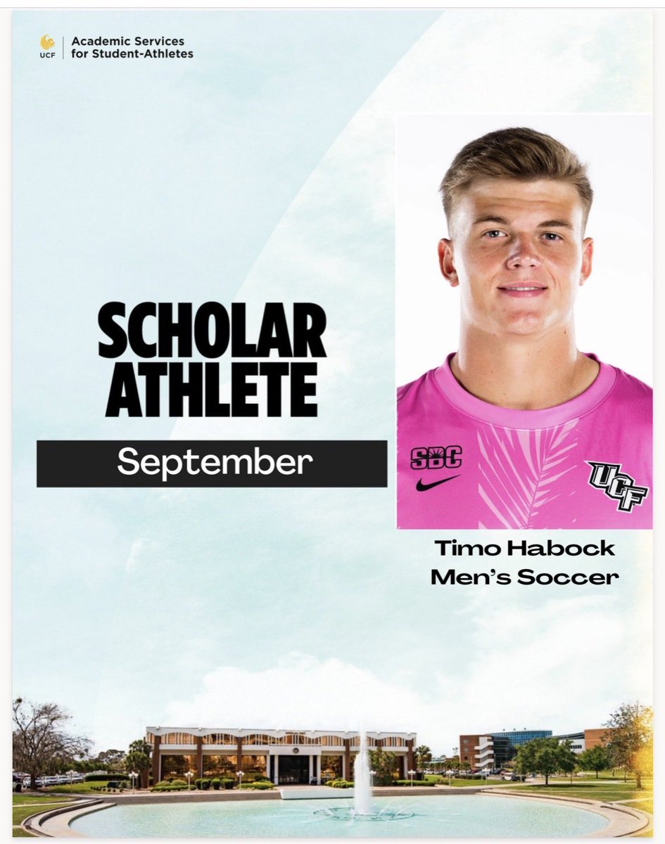 UCF_ASSA's tweet photo. Congratulations to our Scholar Athletes of the Month, Molly Smith &amp; Joey Trombley!

Additional congratulations to our Hustle Award winner, Timo Haböck! https://t.co/x4GtRbSkff