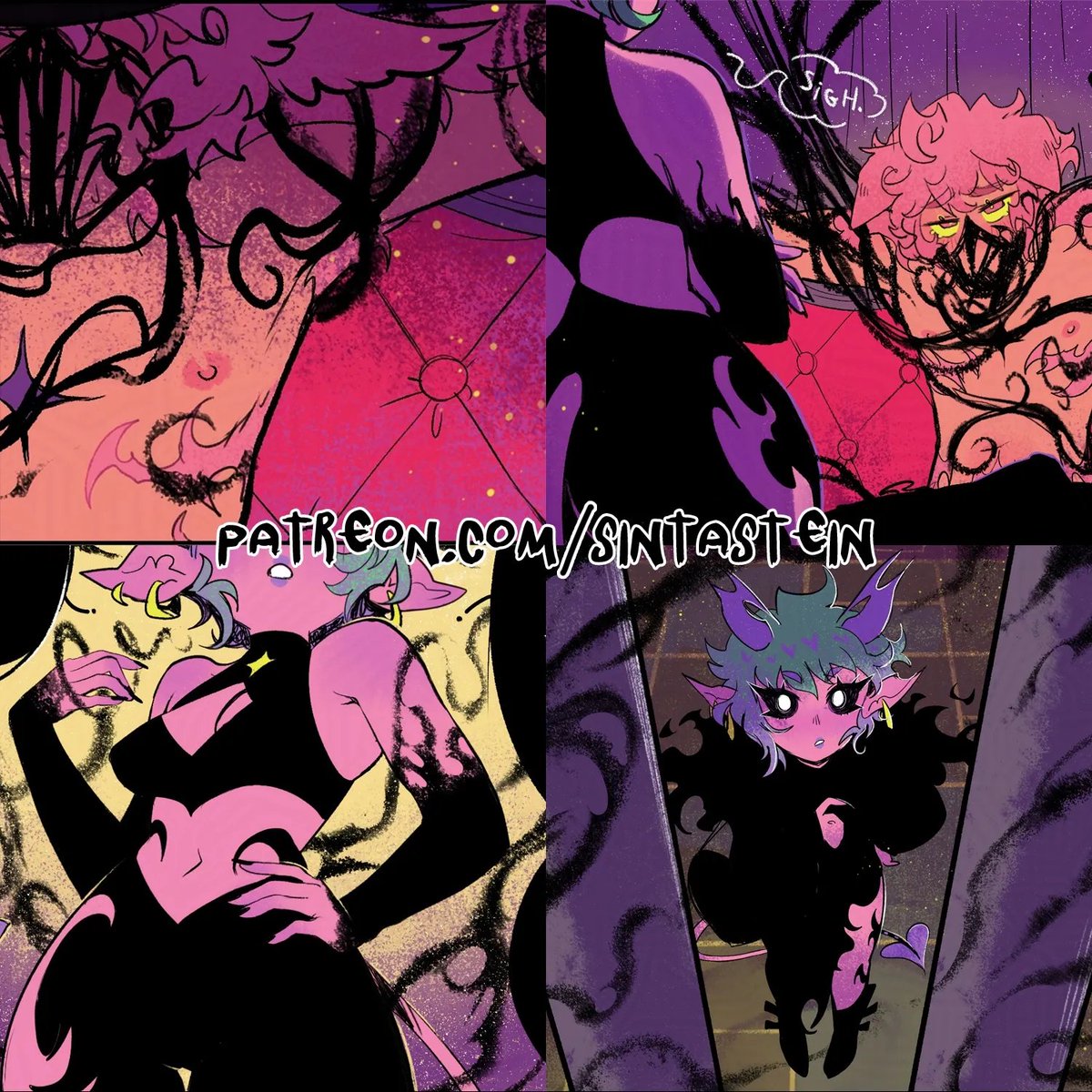 sinkaraia's tweet photo. i'm making a comic about my ocs 🫪 
13 panels already up on patreon: https://t.co/mNBNxNksb1 https://t.co/0fBt3gQuGN