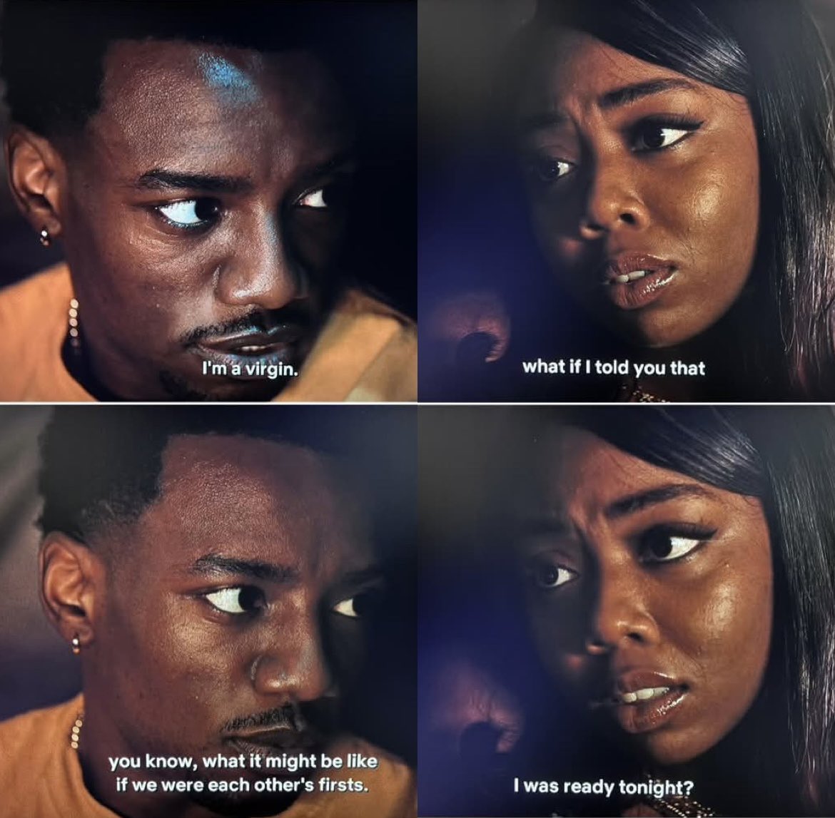 mirexmoses's tweet photo. Yall ain’t talking about Kojo and Rashida enough, ion like that. 

Rashida made Kojo believe she wasn’t the type to give it up easily, but after their “break”, she easily gave it up to Andre and later lied about it when she and Kojo reconciled. 

She tried to play Kojo and ended up playing herself. 😭