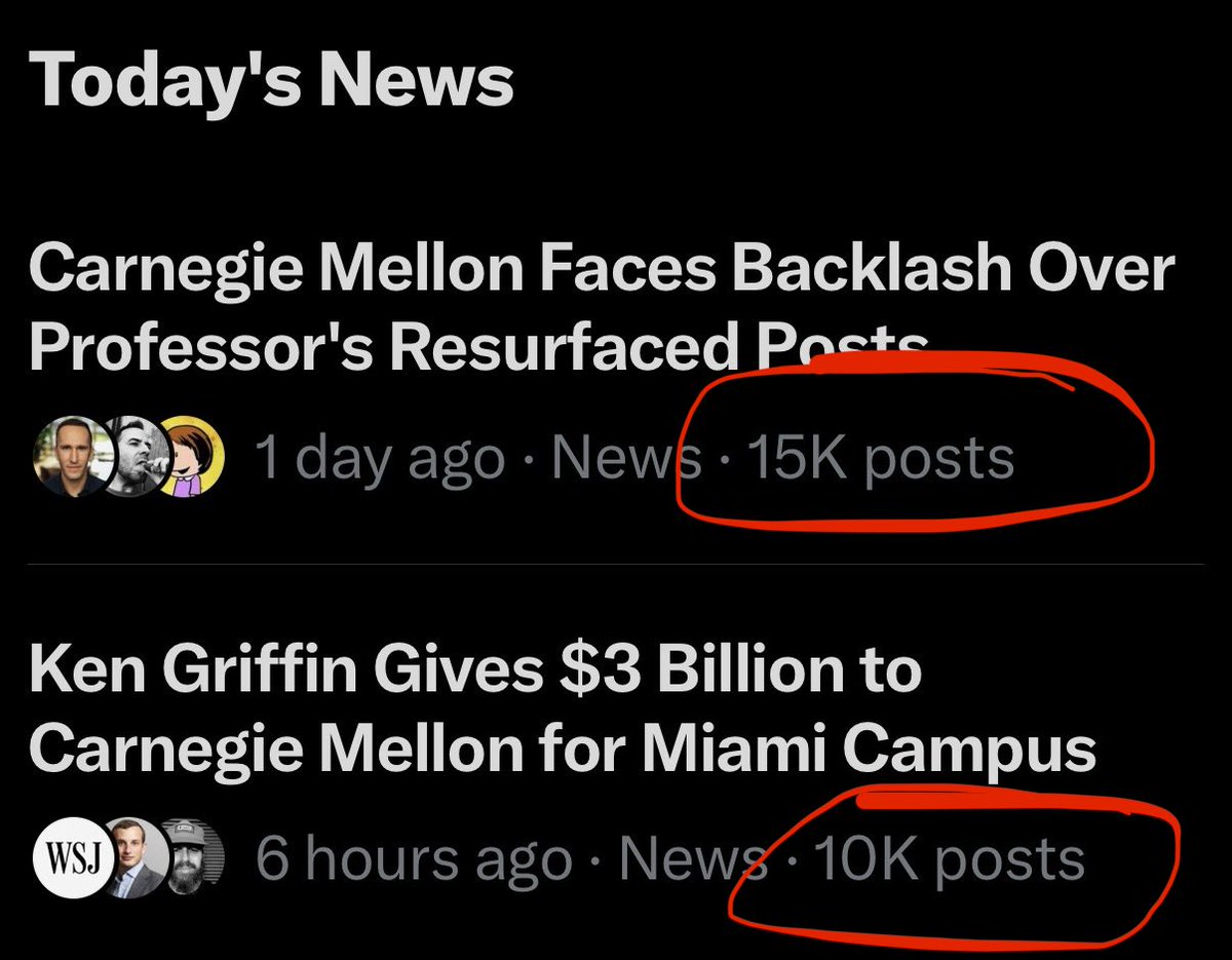 Brash_1's tweet photo. Looks like the negative attention your racist professor garnered 19 days ago is still drawing more attention than today’s favorable news story, @CarnegieMellon. 

Fire her. https://t.co/bvwp2pdx6l