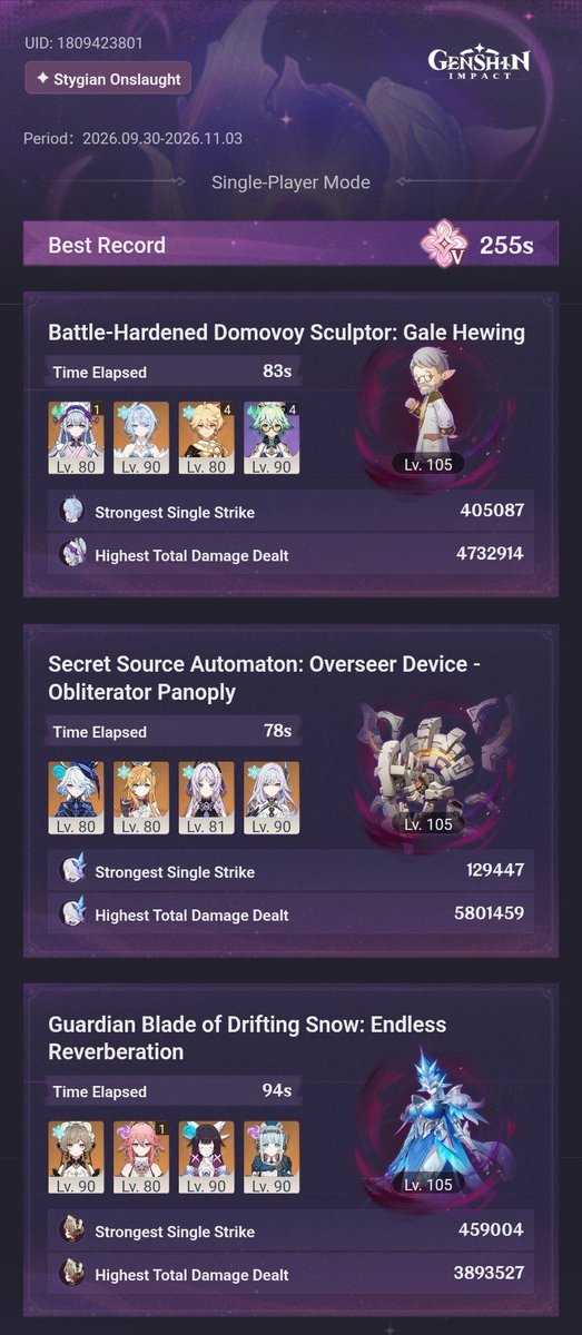 NappyNavigator's tweet photo. @koohenki I played the same teams as you! except for the cryo automaton  I used Citlali instead of Vodyanitsa https://t.co/52MXC2dKZ8