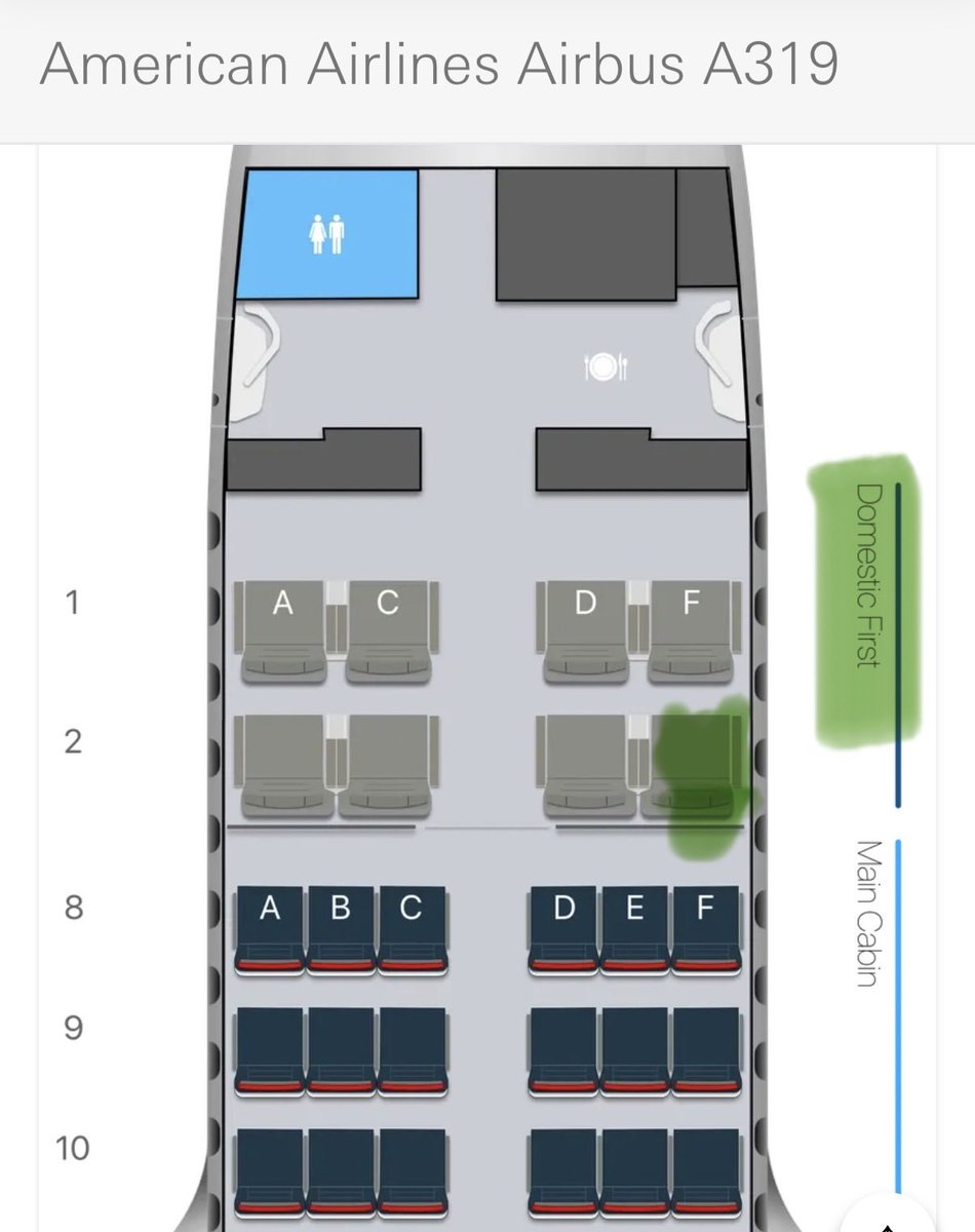 spartan3186's tweet photo. @GreatWhite85 @ochocinco I don’t know why I’m engaging with you, but it pretty clearly seat 2F in “Domestic First” https://t.co/46KYZvc4ar