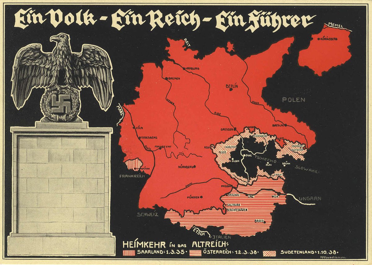 EdmapsCom's tweet photo. History, maps and postcards: "Heimkehr in das Altreich" - Return to the Old Reich (German nationalistic propaganda postcard, December 1938)
#history #historical #propaganda #postcard #map #nationalism #WWII #Germany #Austria https://t.co/jsUHJKs3Vb