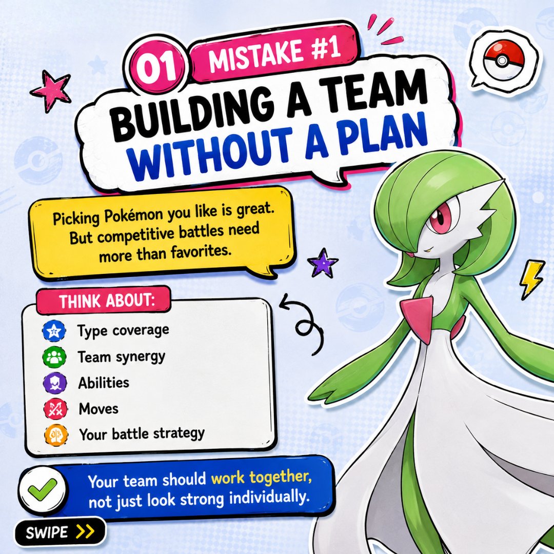 ReikoPorstzgt's tweet photo. Stop spamming damage moves and getting swept in Pokémon Champions. A team of favorites means nothing if basic type matchups counter your entire roster within three turns. Build synergy, cover weaknesses, predict switches, and pivot wisely. Battle https://t.co/RZlwLsNTtu