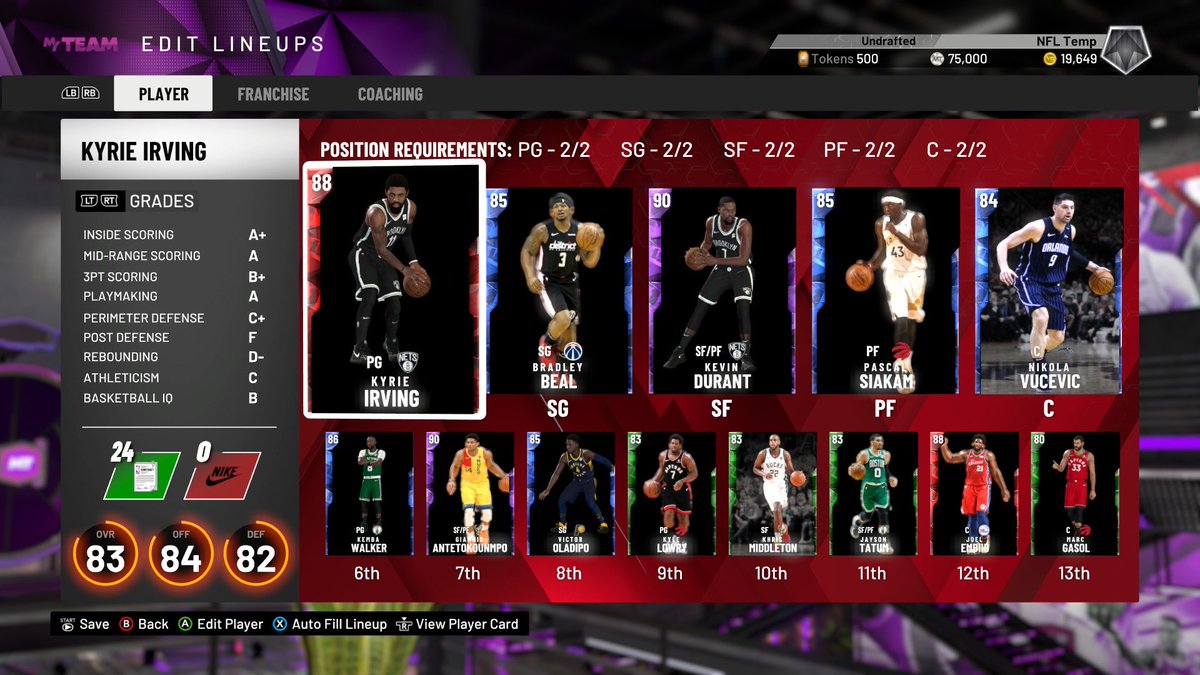 lorrtemp's tweet photo. Domination and Team Branding are fully preserved in NBA 2K20 PC 🫶 #NBA2K #2KRevival #myteam https://t.co/brLG2Yy7V1