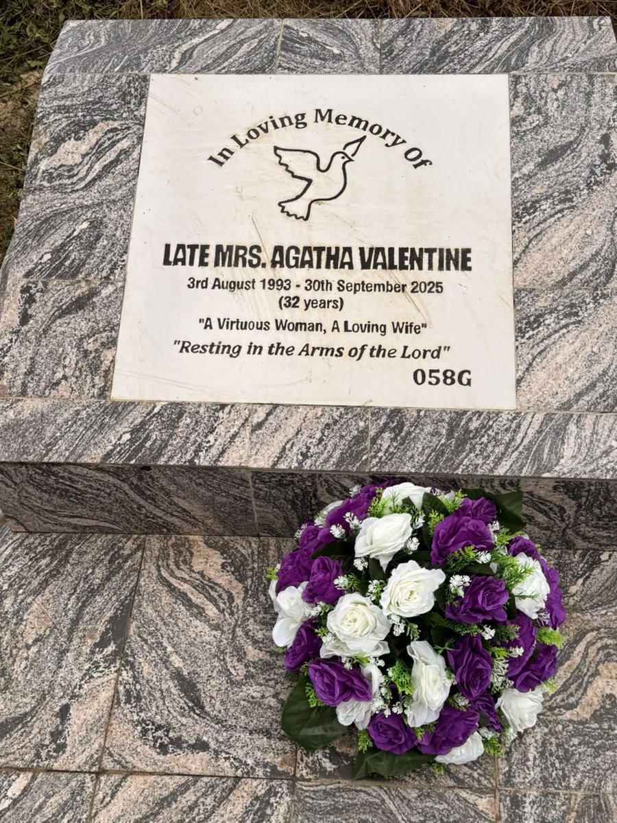 Idongesitval's tweet photo. One year today.

Today, we went back to where Agatha rests to remember her and honour the life we shared.

A whole year has passed, but there are still moments when her absence feels so fresh.

I still miss her, and I still wish we had more time together. 🕊️ https://t.co/oKFPgtztMN