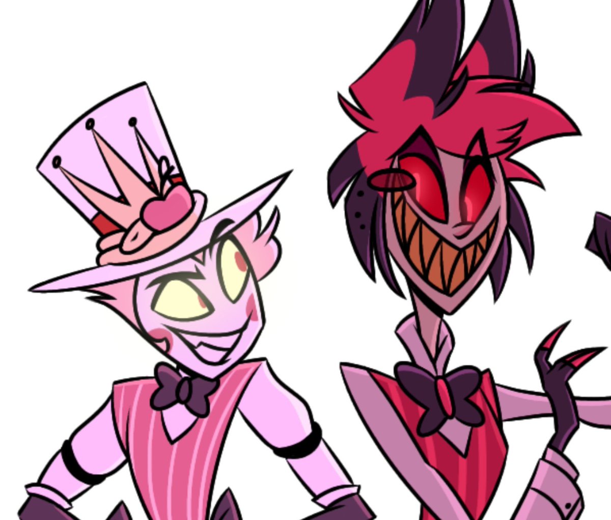 Weeblez_Wobblez's tweet photo. I remade Vivziepop's Alastor and Lucifer doodles https://t.co/KutqhUDXPp
