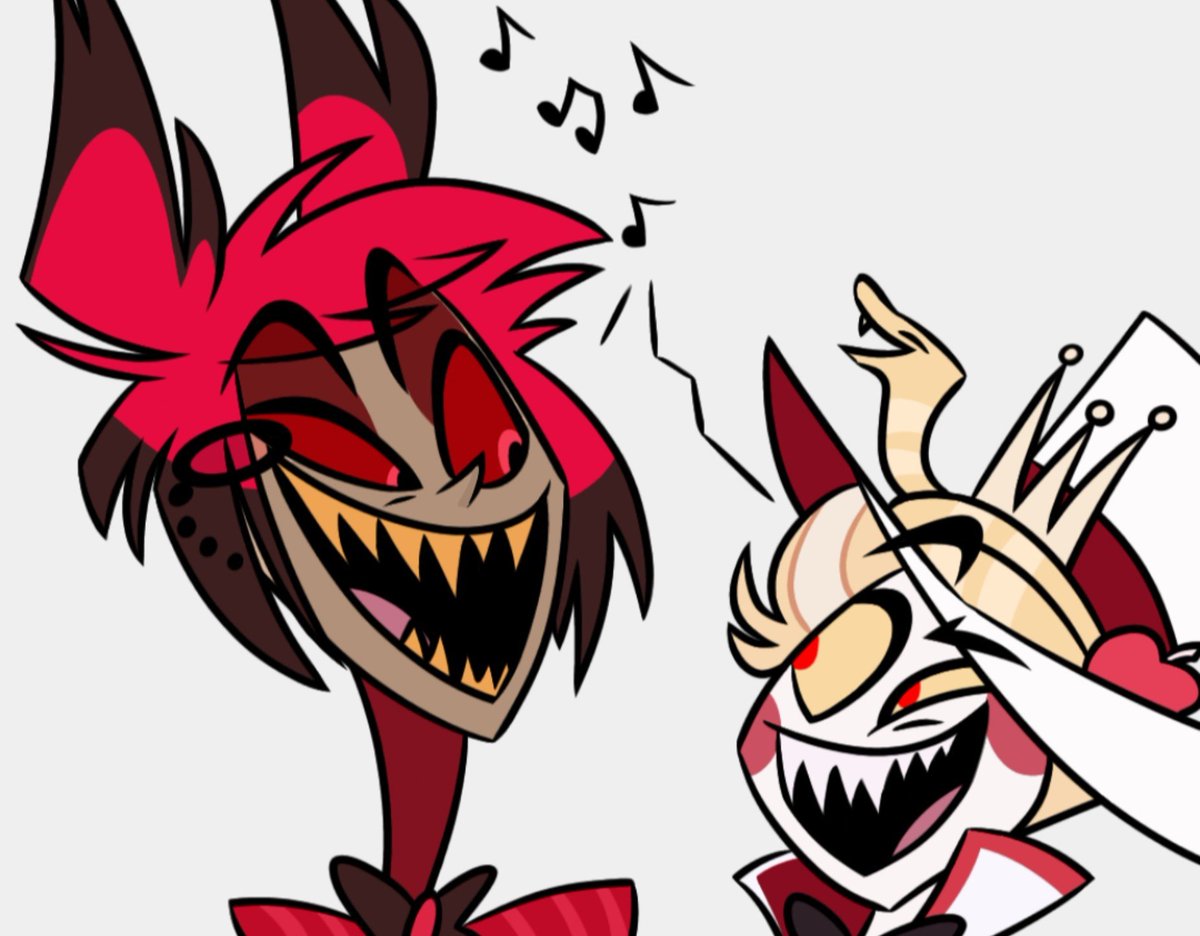 Weeblez_Wobblez's tweet photo. I remade Vivziepop's Alastor and Lucifer doodles https://t.co/KutqhUDXPp