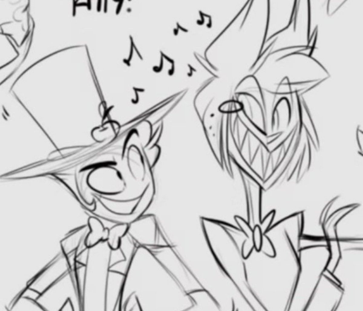 Weeblez_Wobblez's tweet photo. I remade Vivziepop's Alastor and Lucifer doodles https://t.co/KutqhUDXPp