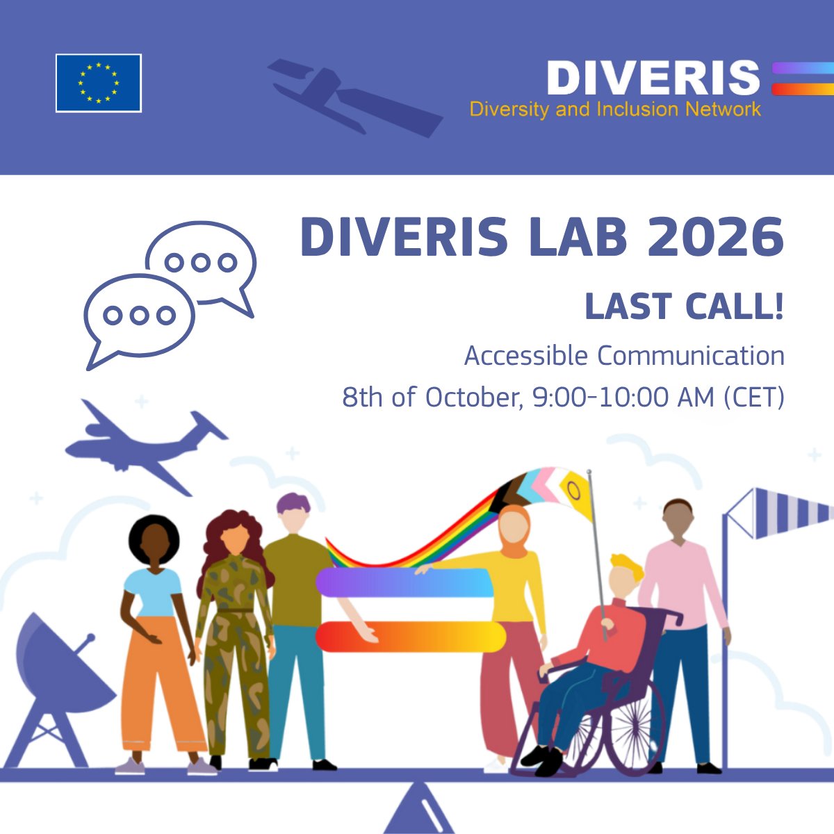 defis_eu's tweet photo. ⏳ 1 week to go! On 8 Oct, Daniel Prou (DG COMM) & María Jerez (Publications Office) share practical tips for accessible websites & documents, from alt text to colour contrast.
📅 09:00 CEST | Register: https://t.co/sQCx3na4VR
#DIVERIS #Accessibility #EUSpace #EUDefence https://t.co/t5zbfj525H