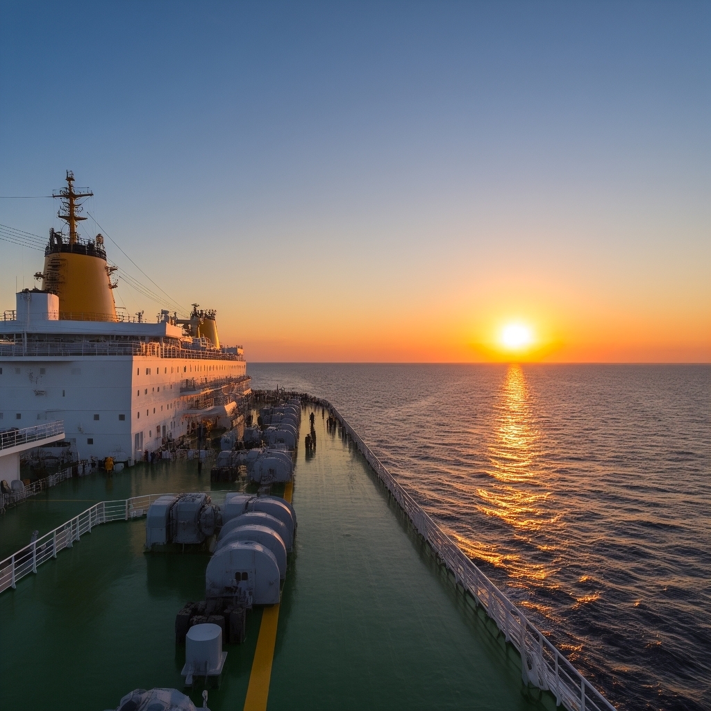 ray_bruce_7_dc9's tweet photo. On the tranquil cruise, a docile seagull follows the ship’s course, its shadow dancing on the dry deck as the sun sets softly. https://t.co/XQNvQZ9Y8h