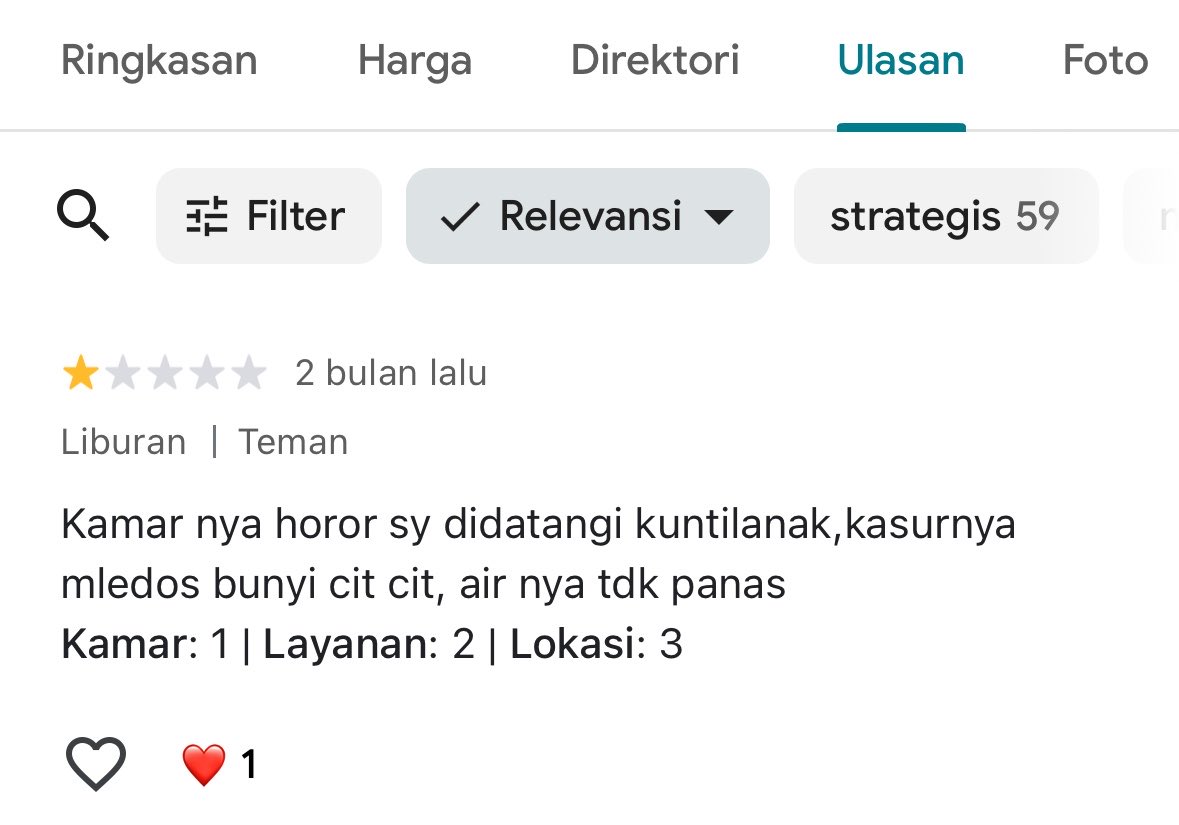 cegildojaejung's tweet photo. Baru mau book hotelnya karna deket venue, tapi iseng cek google… 😭😭😭 https://t.co/QwLcYjYT18