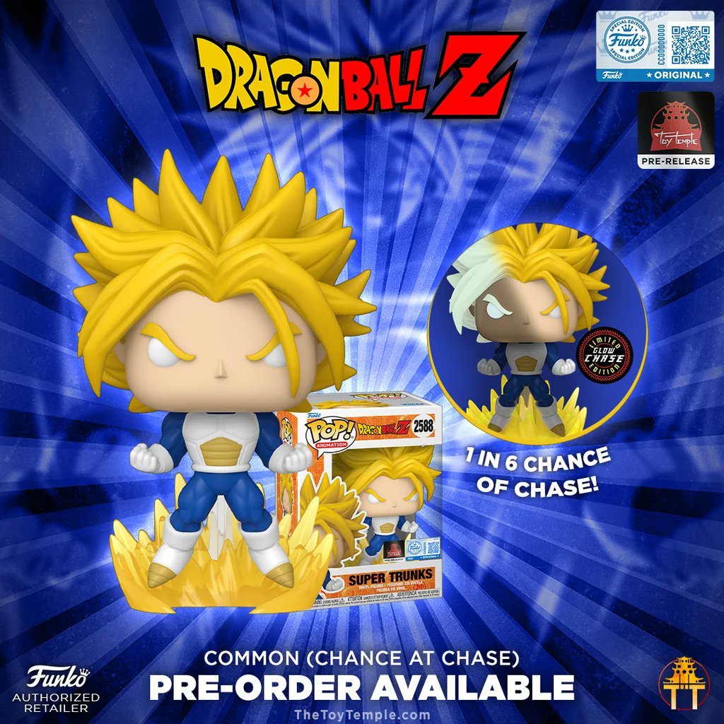 FunkoPopHunters's tweet photo. Toy Temple pre-release exclusive Super Trunks with chance at chase now available to preorder! #funko #dragonballz 

https://t.co/ijFTERDv7l https://t.co/YsNOElGXtL