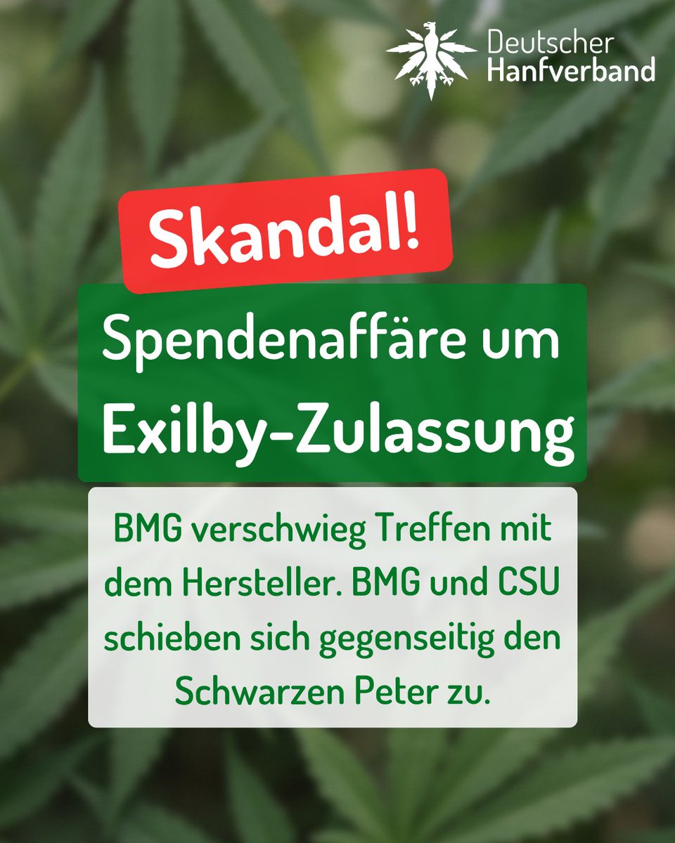hanfverband's tweet photo. Neue Details zum "Exilby"-Skandal: Das BMG verschwieg Kontakte zum Hersteller Vertanical. Zudem widersprechen sich das BMG und CSU-Abgeordneter Pilsinger bei der Frage, wer das umstrittene Gesetz zugunsten des Parteispenders verfasst hat. (Leider Paywall): https://t.co/LbcnoYNqPn https://t.co/DzOo7vyzzF