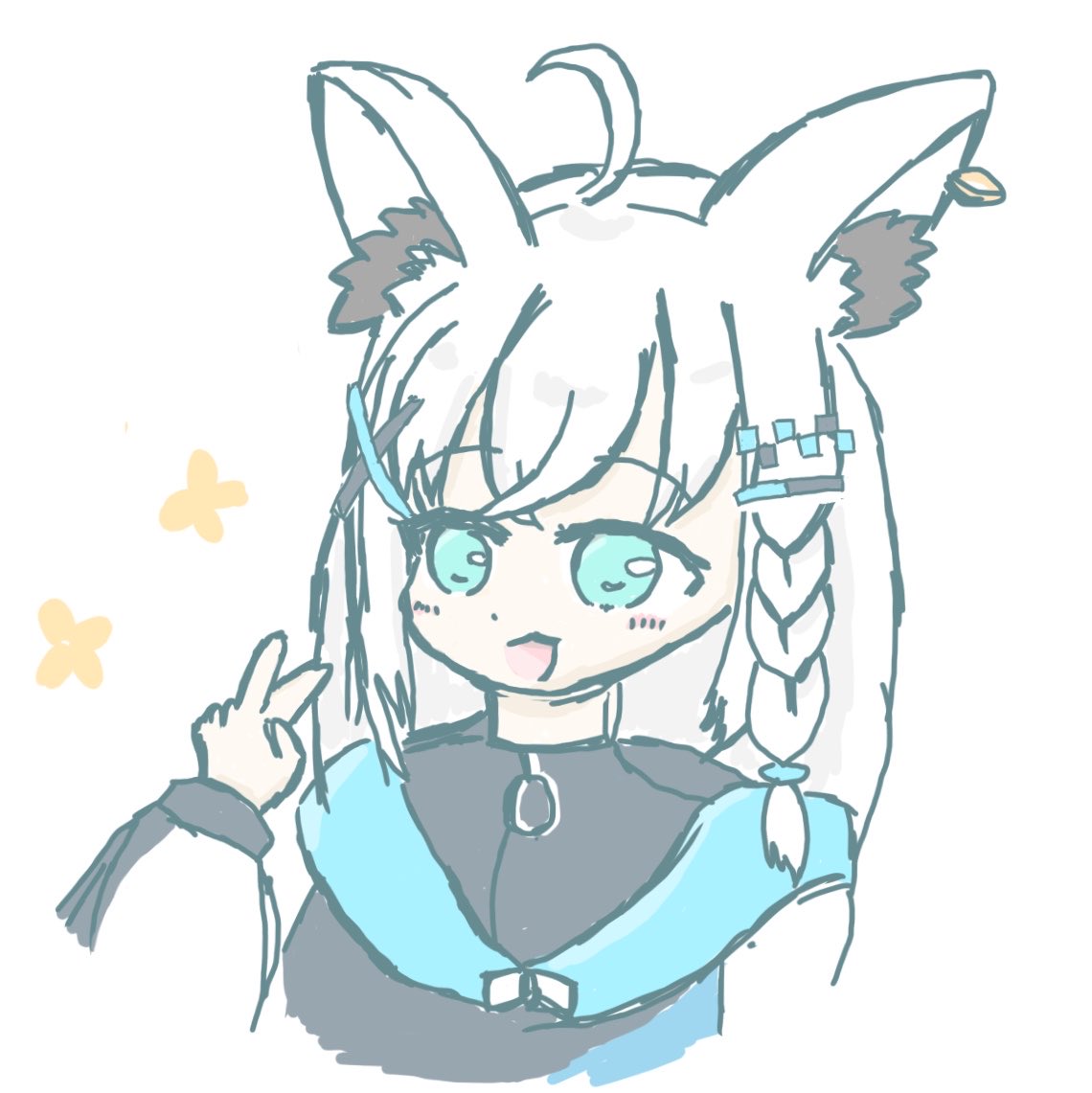 kobushibaV's tweet photo. フブちゃんの超ゲマ衣装のばってん髪留めが好きー https://t.co/qzOBF75FeA
