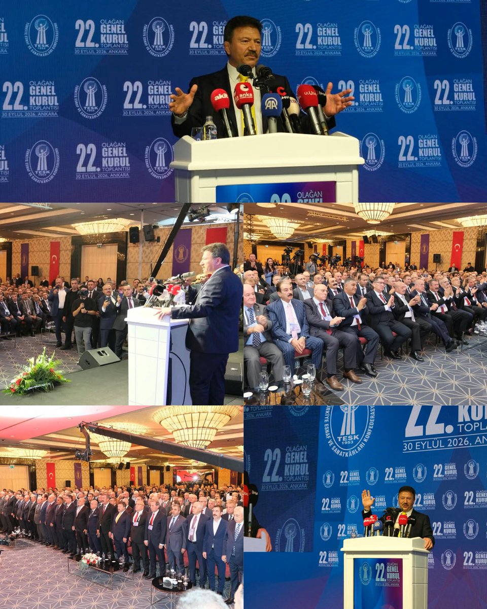 MehmetYiginer's tweet photo. TEŞEKKÜRLER TÜRKİYE, ŞİMDİ HİZMET ZAMANI

Türkiye Esnaf ve Sanatkarları Konfederasyonu’muzun 22. Olağan Genel Kurul Toplantısını, ülkemizin dört bir yanından gelen başkanlarımızın ve yönetim kurulu üyelerimizin katılımlarıyla gerçekleştirdik.

Delegelerimizin güçlü desteği ve teveccühüyle adaysız olarak devraldığımız TESK Genel Başkanlığı görevini; teşkilatımızın birlik ve beraberliğini daha da güçlendiren, ortak akıl ve istişare anlayışını esas alan, esnaf ve sanatkarlarımızın hak ve menfaatlerini her platformda savunan güçlü ve etkili bir yönetim anlayışıyla sürdüreceğiz.

Bu vesileyle, her zaman esnaf ve sanatkarlarımızın yanında olan ve destekleyen başta Cumhurbaşkanımız Sayın Recep Tayyip Erdoğan (@RTErdogan) olmak üzere; Olağan Genel Kurulumuzun sorunsuz bir şekilde tamamlanmasına katkı sunan Divan Başkanımıza ve üyelerine, İlçe Seçim Kurulu ve Bakanlık Temsilcilerimize, emniyet teşkilatımıza, basın mensuplarımıza, başkanlarımıza, yönetim kurulu üyelerimize ve emeği geçen herkese; şahsım, Yönetim ve Denetim Kurulu Üyelerimiz adına teşekkür ediyorum.

Ahi Evran-ı Veli’den bizlere miras kalan birlik, beraberlik, kardeşlik ve dayanışma anlayışıyla tamamladığımız 22. Olağan Genel Kurulumuzun; ülkemize, milletimize, teşkilatımıza, esnaf ve sanatkarlarımıza hayırlı ve uğurlu olmasını temenni ediyorum.

Rabbim yar ve yardımcımız olsun.