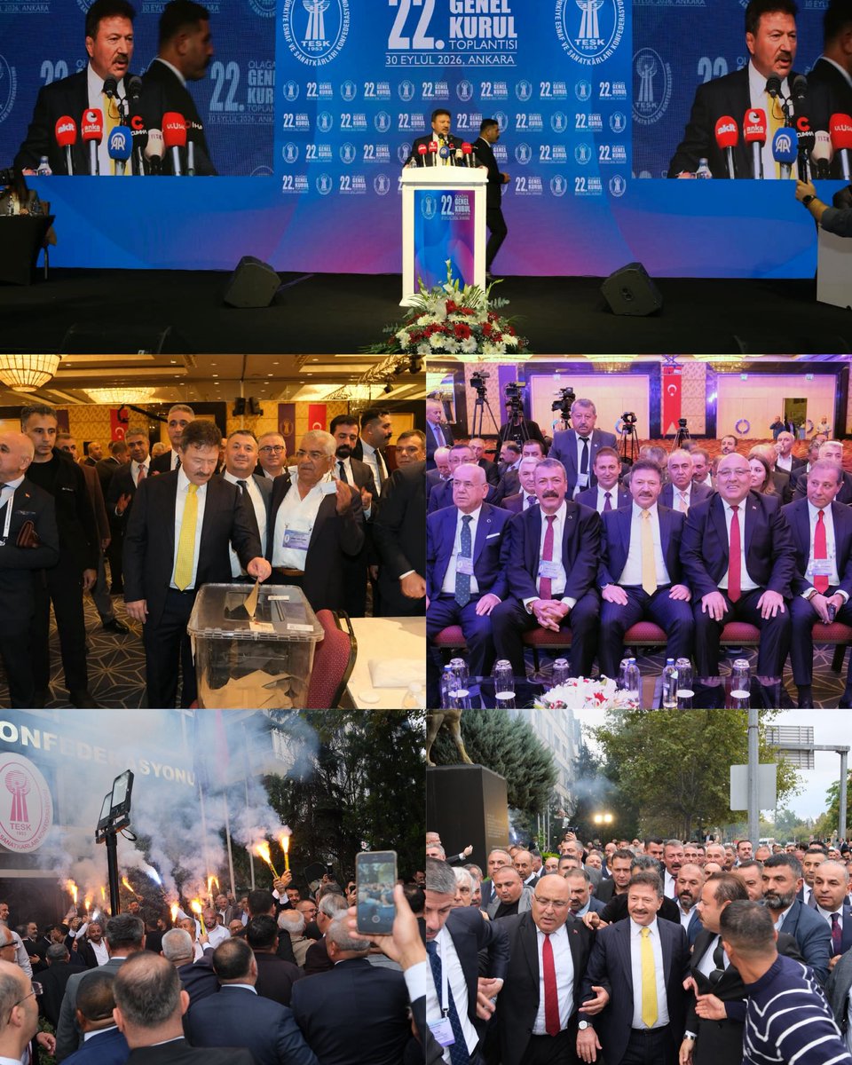 MehmetYiginer's tweet photo. TEŞEKKÜRLER TÜRKİYE, ŞİMDİ HİZMET ZAMANI

Türkiye Esnaf ve Sanatkarları Konfederasyonu’muzun 22. Olağan Genel Kurul Toplantısını, ülkemizin dört bir yanından gelen başkanlarımızın ve yönetim kurulu üyelerimizin katılımlarıyla gerçekleştirdik.

Delegelerimizin güçlü desteği ve teveccühüyle adaysız olarak devraldığımız TESK Genel Başkanlığı görevini; teşkilatımızın birlik ve beraberliğini daha da güçlendiren, ortak akıl ve istişare anlayışını esas alan, esnaf ve sanatkarlarımızın hak ve menfaatlerini her platformda savunan güçlü ve etkili bir yönetim anlayışıyla sürdüreceğiz.

Bu vesileyle, her zaman esnaf ve sanatkarlarımızın yanında olan ve destekleyen başta Cumhurbaşkanımız Sayın Recep Tayyip Erdoğan (@RTErdogan) olmak üzere; Olağan Genel Kurulumuzun sorunsuz bir şekilde tamamlanmasına katkı sunan Divan Başkanımıza ve üyelerine, İlçe Seçim Kurulu ve Bakanlık Temsilcilerimize, emniyet teşkilatımıza, basın mensuplarımıza, başkanlarımıza, yönetim kurulu üyelerimize ve emeği geçen herkese; şahsım, Yönetim ve Denetim Kurulu Üyelerimiz adına teşekkür ediyorum.

Ahi Evran-ı Veli’den bizlere miras kalan birlik, beraberlik, kardeşlik ve dayanışma anlayışıyla tamamladığımız 22. Olağan Genel Kurulumuzun; ülkemize, milletimize, teşkilatımıza, esnaf ve sanatkarlarımıza hayırlı ve uğurlu olmasını temenni ediyorum.

Rabbim yar ve yardımcımız olsun.