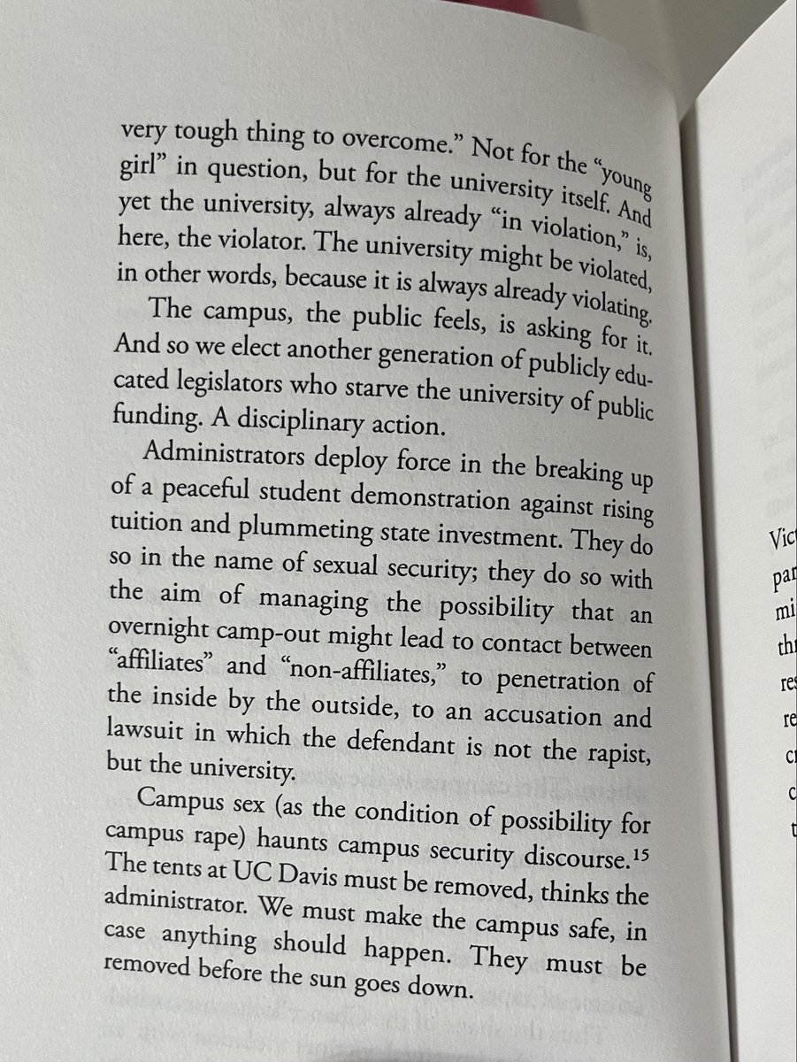 eurekatxt's tweet photo. Title IX is structured such that “the university” is hyperaware of its own vulnerability; mere existence of “the victim” proves its an “unsafe space” and places it in violation of federal policy, risking its funding. Thus investigating victims’ cases is inimical to its interests. https://t.co/0ynImq3ZU7