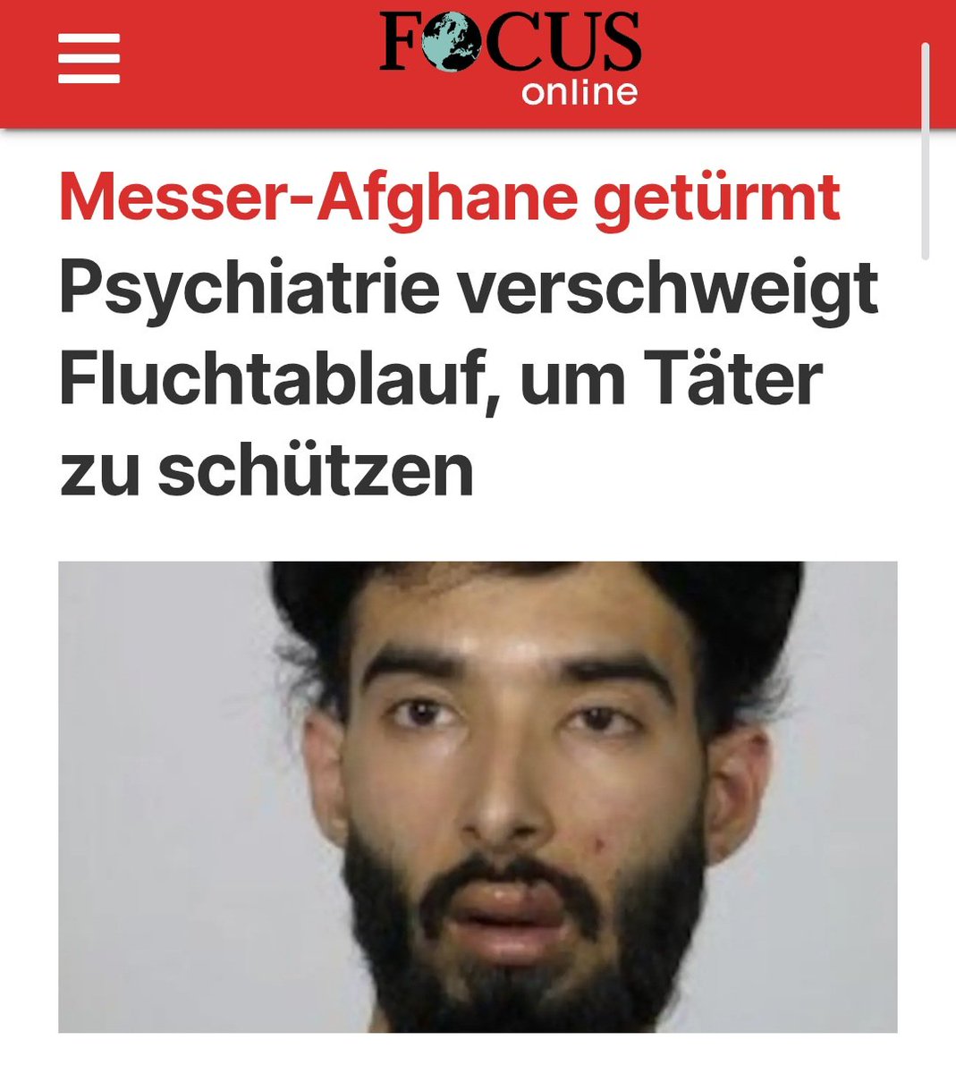 HLaufen77923's tweet photo. ⭕️ Es ist wohl offensichtlich, dass die Klinik die Risiken für die Bevölkerung zu verantworten hat.
Als Resultat haben wir nun einen gefährlichen Afghanen, der sich seit mehreren Tagen seiner Freiheit erfreuen kann!
"Der aus einer Klinik in Sachsen getürmte Messerstecher Muhamad M. (22) ist weiter auf der Flucht. FOCUS online fragte nach, wie der gefährliche Afghane entkommen konnte. Die Verantwortlichen mauern - unter Berufung auf den Datenschutz.
Vier Tage nach der Flucht eines afghanischen Gewalttäters aus dem Sächsischen Krankenhaus Altscherbitz nahe Leipzig schweigen die Klinik-Verantwortlichen zu den konkreten Umständen des Entkommens."