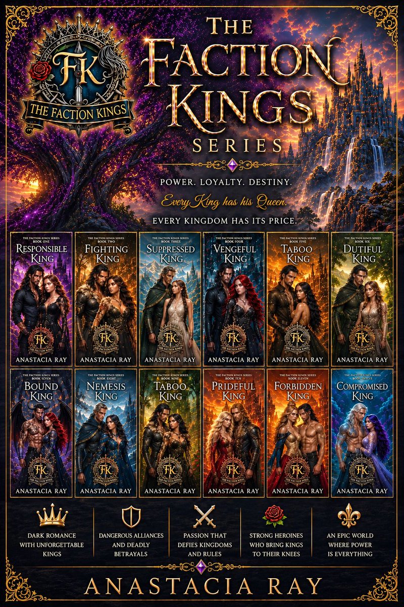 PDesigns16's tweet photo. Twelve kingdoms. Dangerous alliances. Deadly betrayals. Passion powerful enough to challenge kingdoms, traditions, and the men determined to rule them.
Every kingdom has its price. Which king will claim your heart first?
#Romantasy #DarkFantasyRomance #RoyalRomance #RomanceBooks https://t.co/gyx8wsLp5g