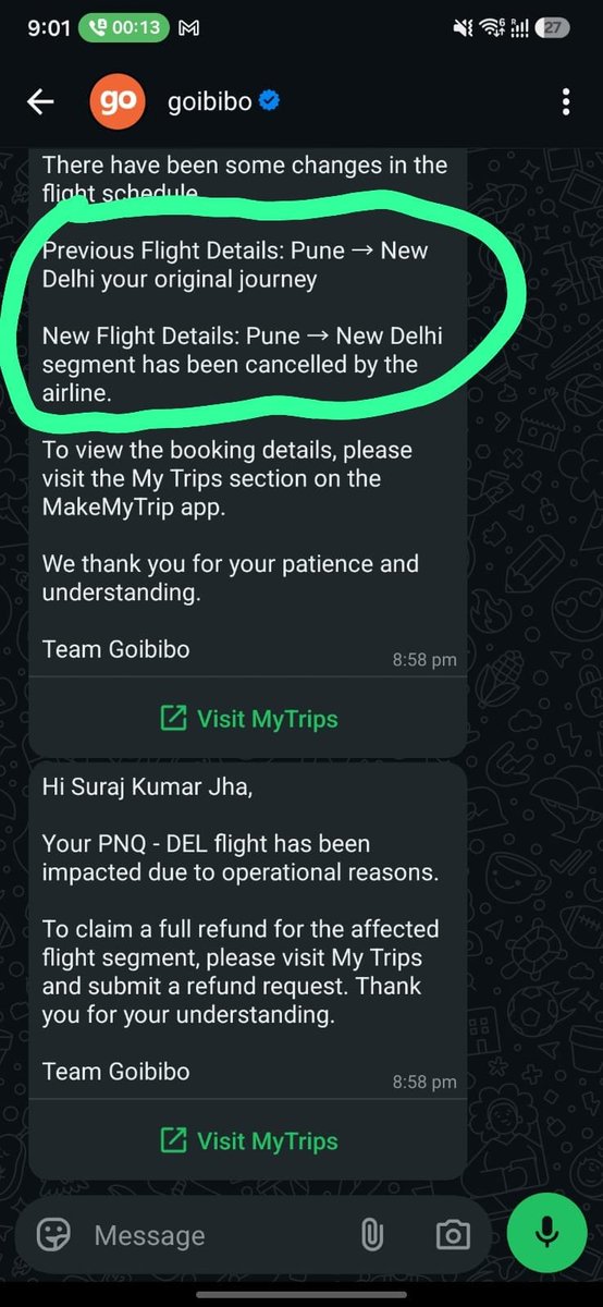 Vivekp7691's tweet photo. @flyspicejet  My flight scheduled for October 2nd was cancelled due to your operational failure, yet customer support is forcing me to cancel it myself. To make matters worse, your system is charging a ₹900 convenience/cancellation fee for a fault that is entirely yours. https://t.co/aOS9cgrLMq