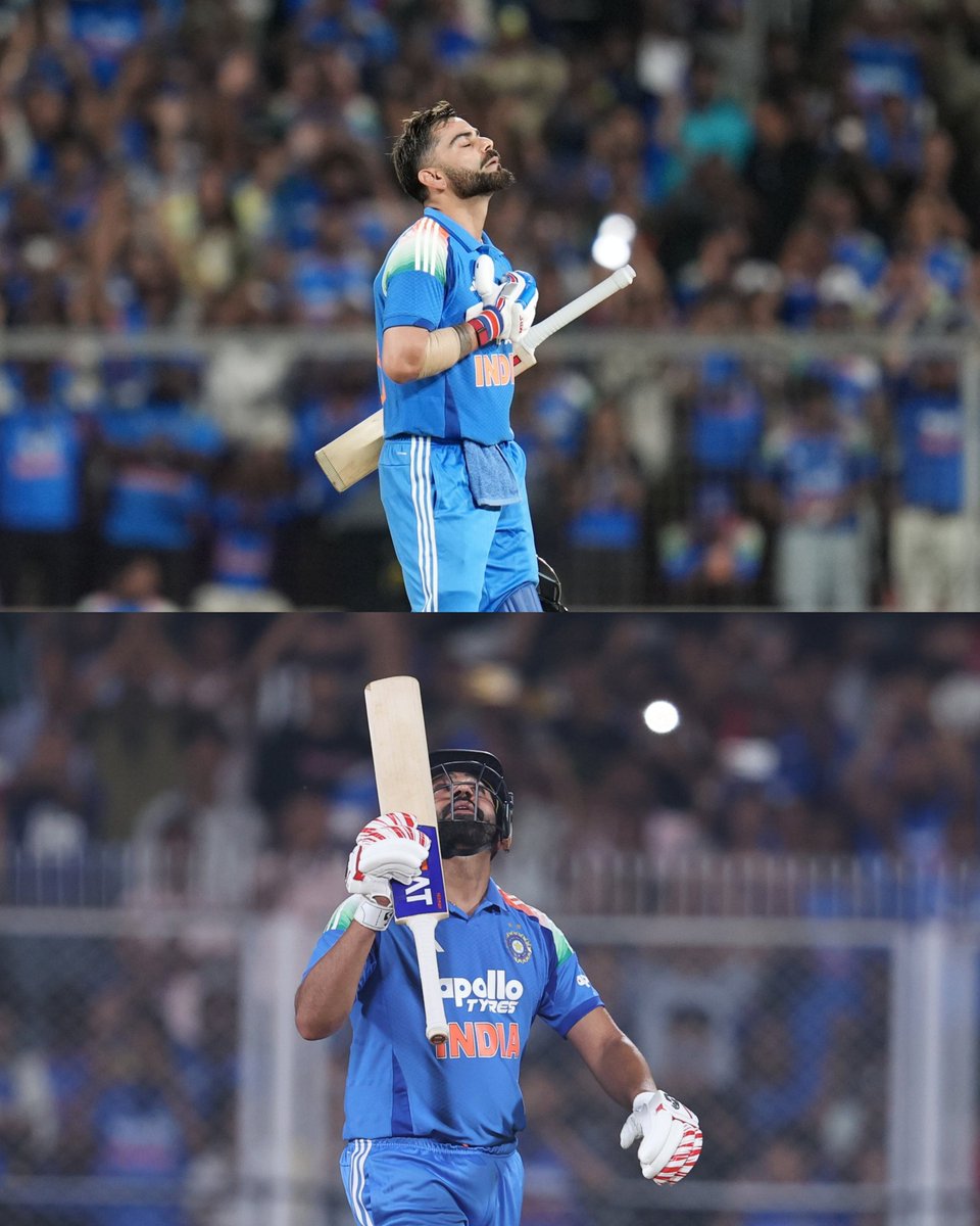 SujalCSK's tweet photo. When Kohli scores a century in Match 1 and Rohit does it in Match 2… RoKo special! 🥹🇮🇳 https://t.co/hzhTRau6ev